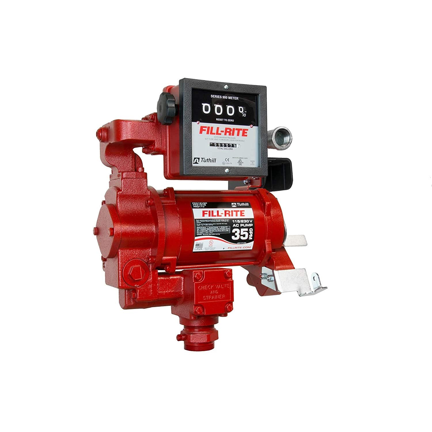Fill-Rite FR311VN 115V/230V 35 GPM Fuel Transfer Pump w/Mechanical Meter (Gallons)