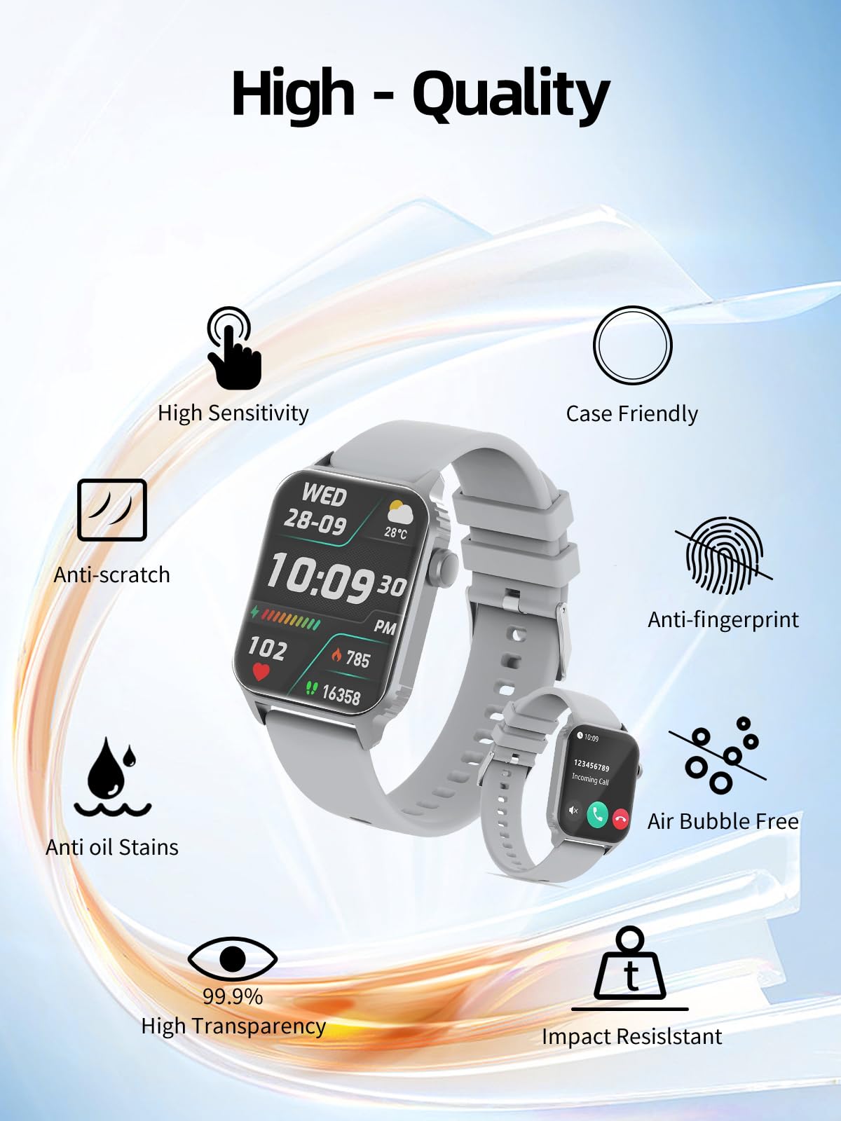 Bovugac [6 Pack] For Trausi Tg08 1.83 Inch Screen Protector Anti-Blue Light, Flexible Tpu Film Compatible With Trausi Tg08 Smart