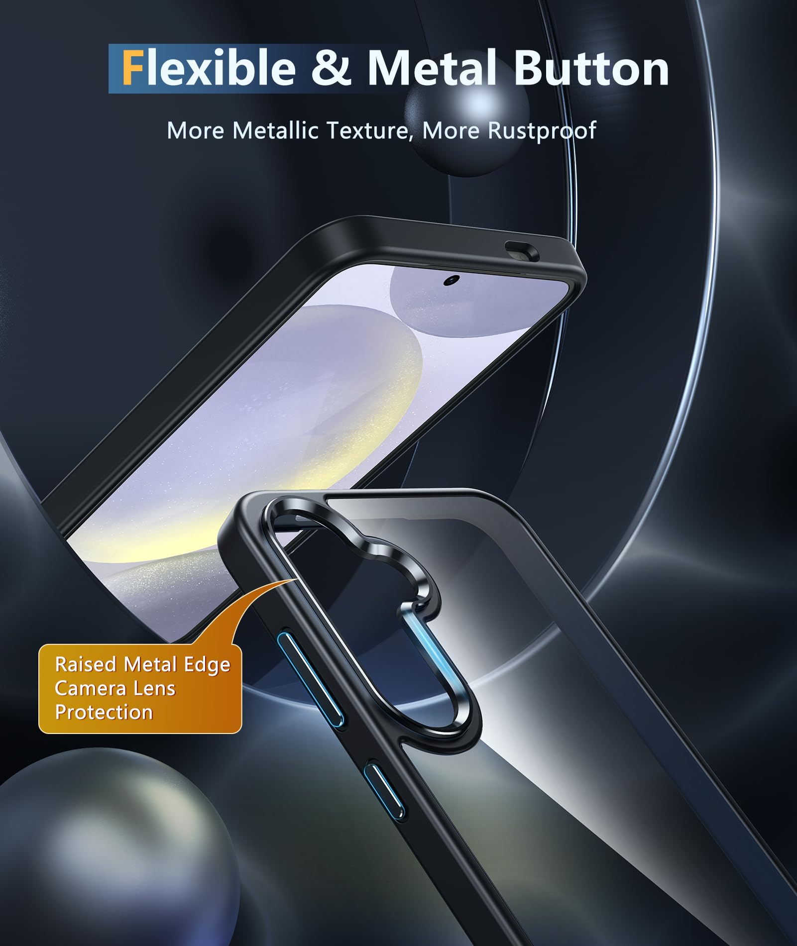 Fntcase For Samsung Galaxy S24 Plus Case: Clear Military Grade Shockproof Anti Yellowing Slim Phone Cover, Protective Rugged Cas