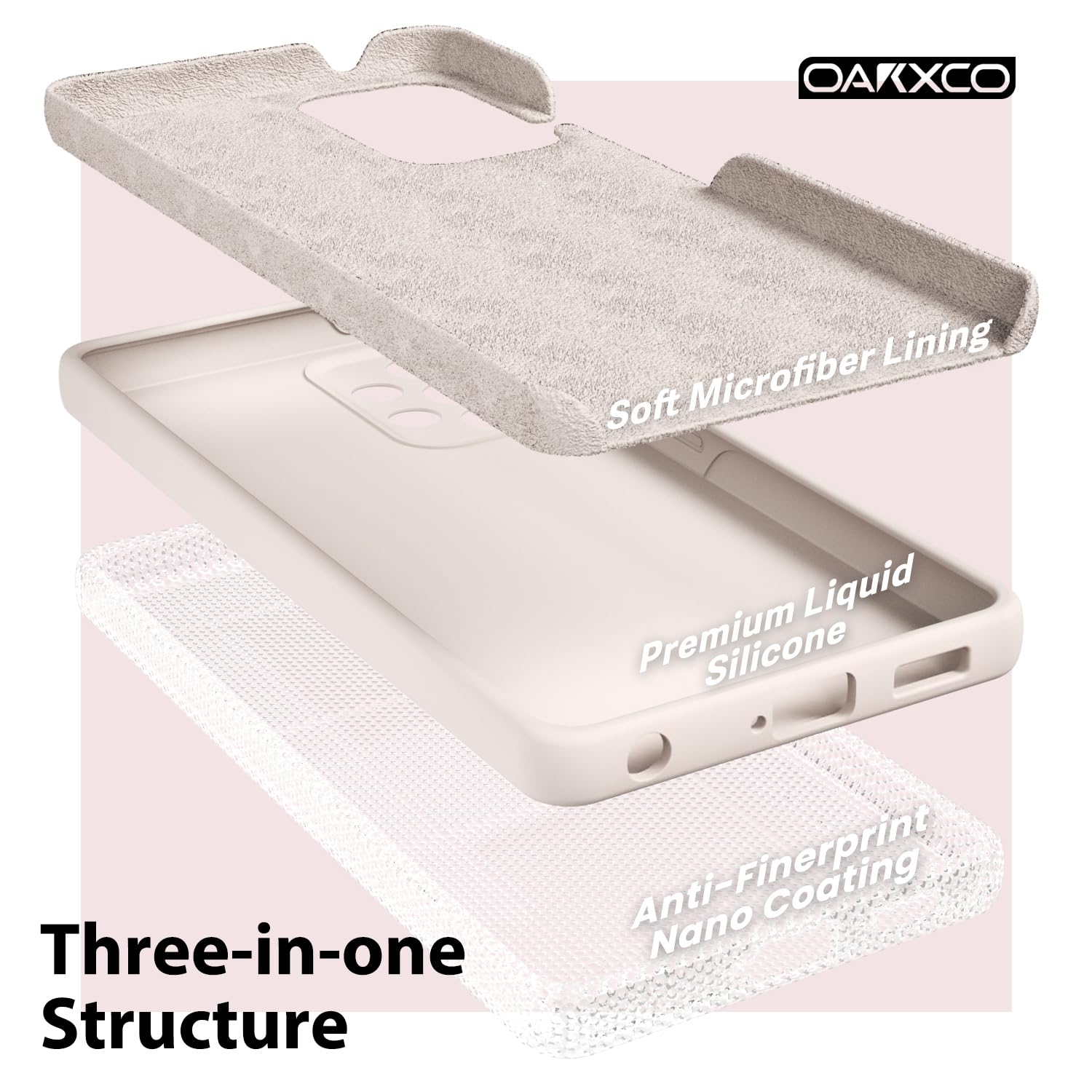 Oakxco For Samsung Galaxy A52 5G Case Liquid Silicone Grip, Cute Thin Slim Soft Rubber Tpu Plain Smooth Gel Cover For Women Girl