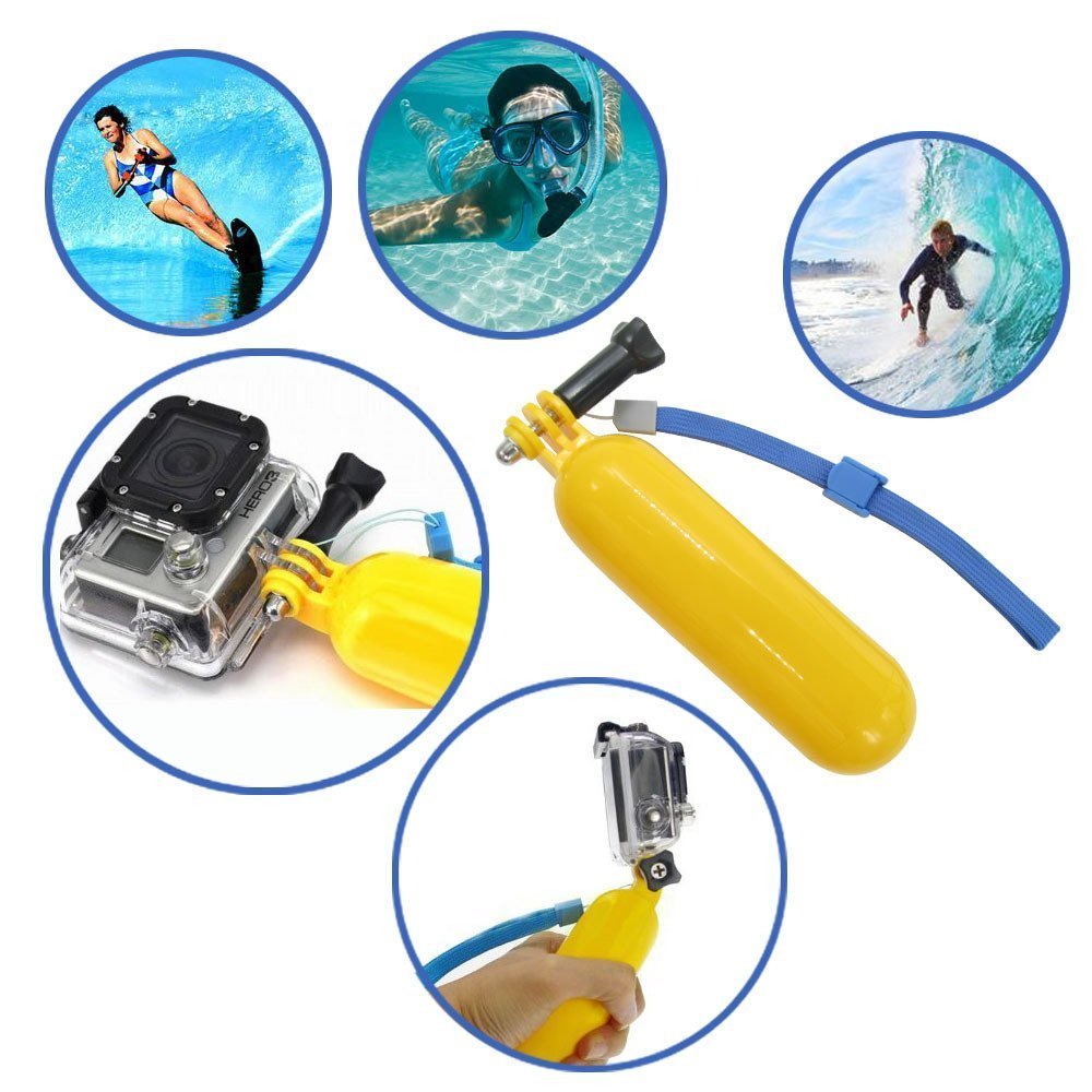 Tekcam Action Camera Selfie Stick Floating Hand Grip Compatible With Akaso Ek7000 Brave 7 Le Brave 4 V50X, Gopro Hero 13 12 11 10 9, Dji Osmo Action 5 Pro, Apexcam, Dragon Touch, Sjcam Action Camera
