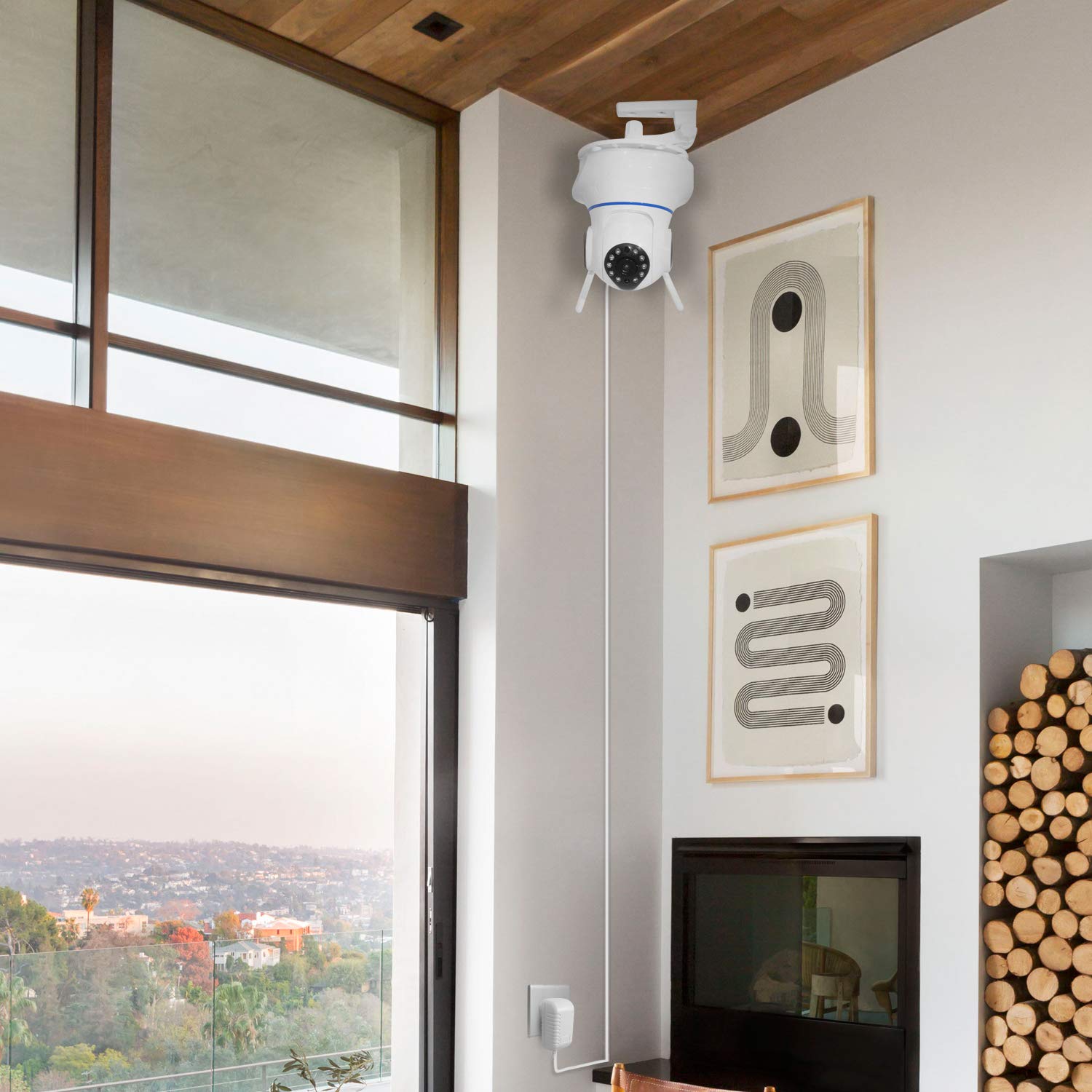 2 Pack Dc Power Extension Cable 20Ft 2.1Mm X 5.5Mm Compatible With 12V Dc Adapter Cord For Cctv Ip Camera, Led, Car, White