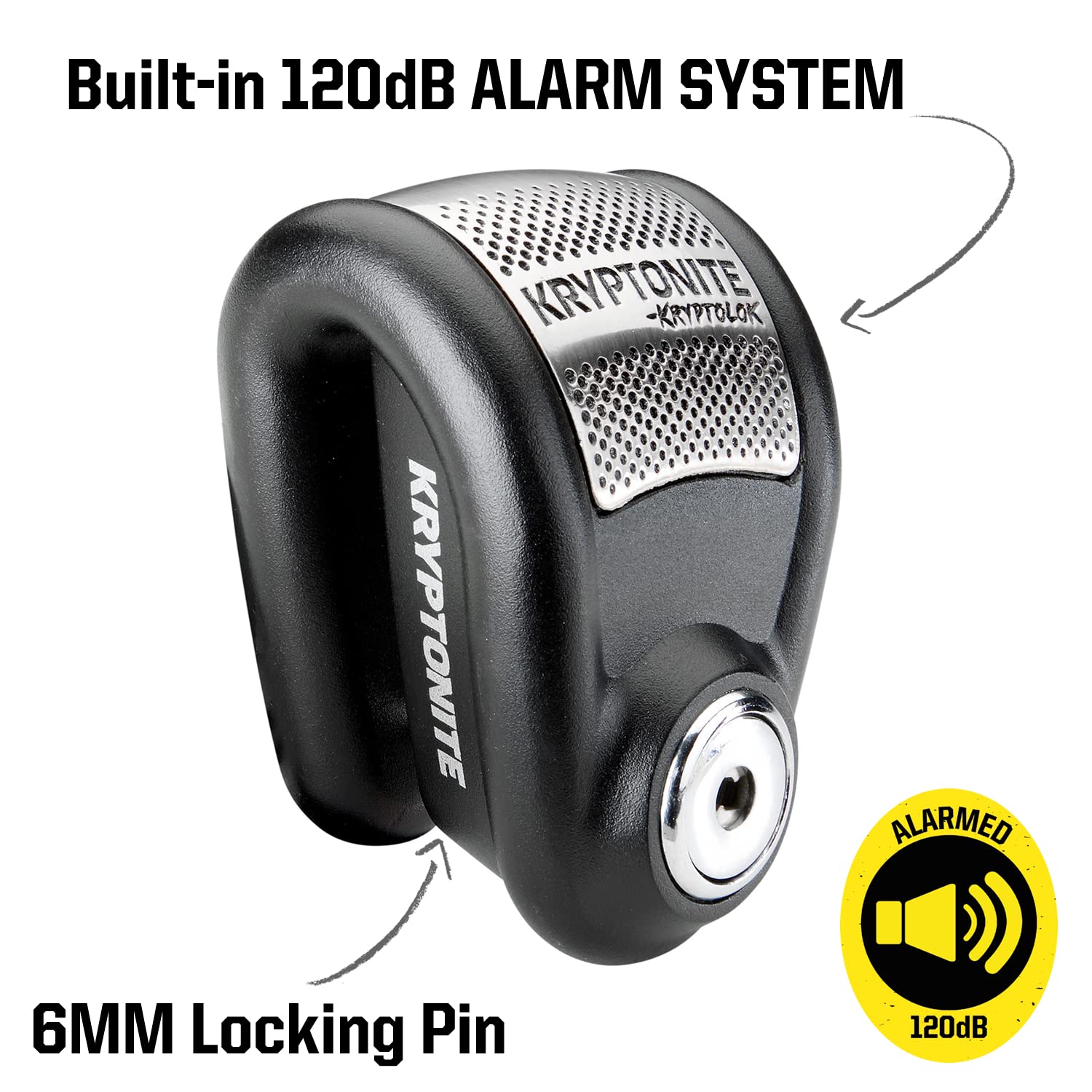 Kryptonite Kryptolok Alarm Disc Lock Motorcycle Disc Brake Lock