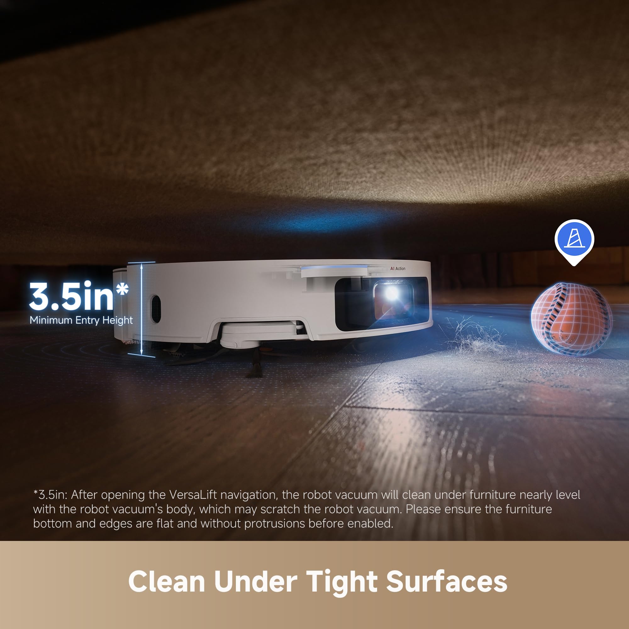 Dreame X50 Ultra White Robot Vacuum And Mop With Auto Empty And Mop Self Cleaning, 20,000Pa Suction, Obstacle Avoidance And 360?