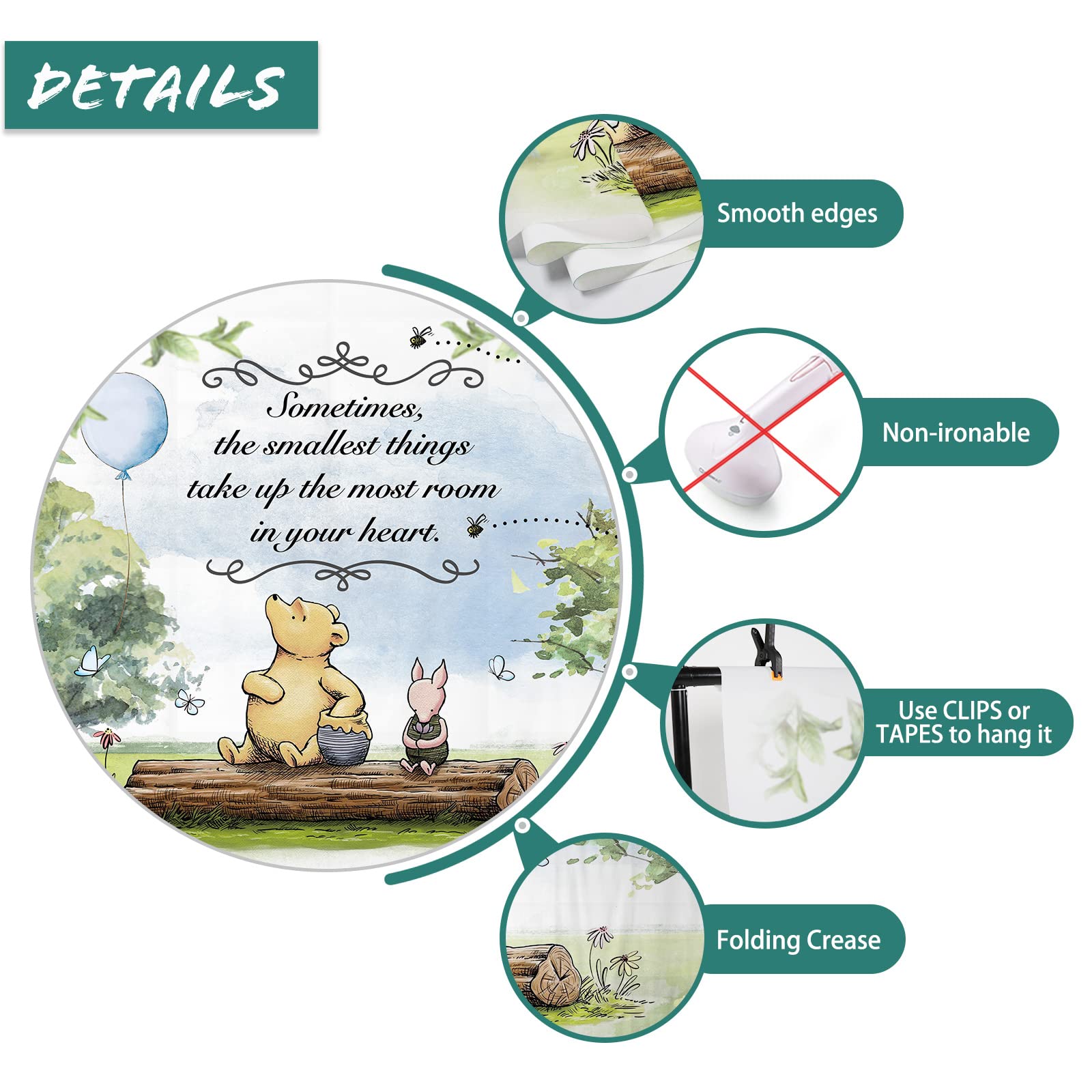 5X3Ft Classic Bear Baby Shower Backdrop Party Decorations Supplies For Boys Newborn Kids Blue Balloon And Friends Birthday Cake