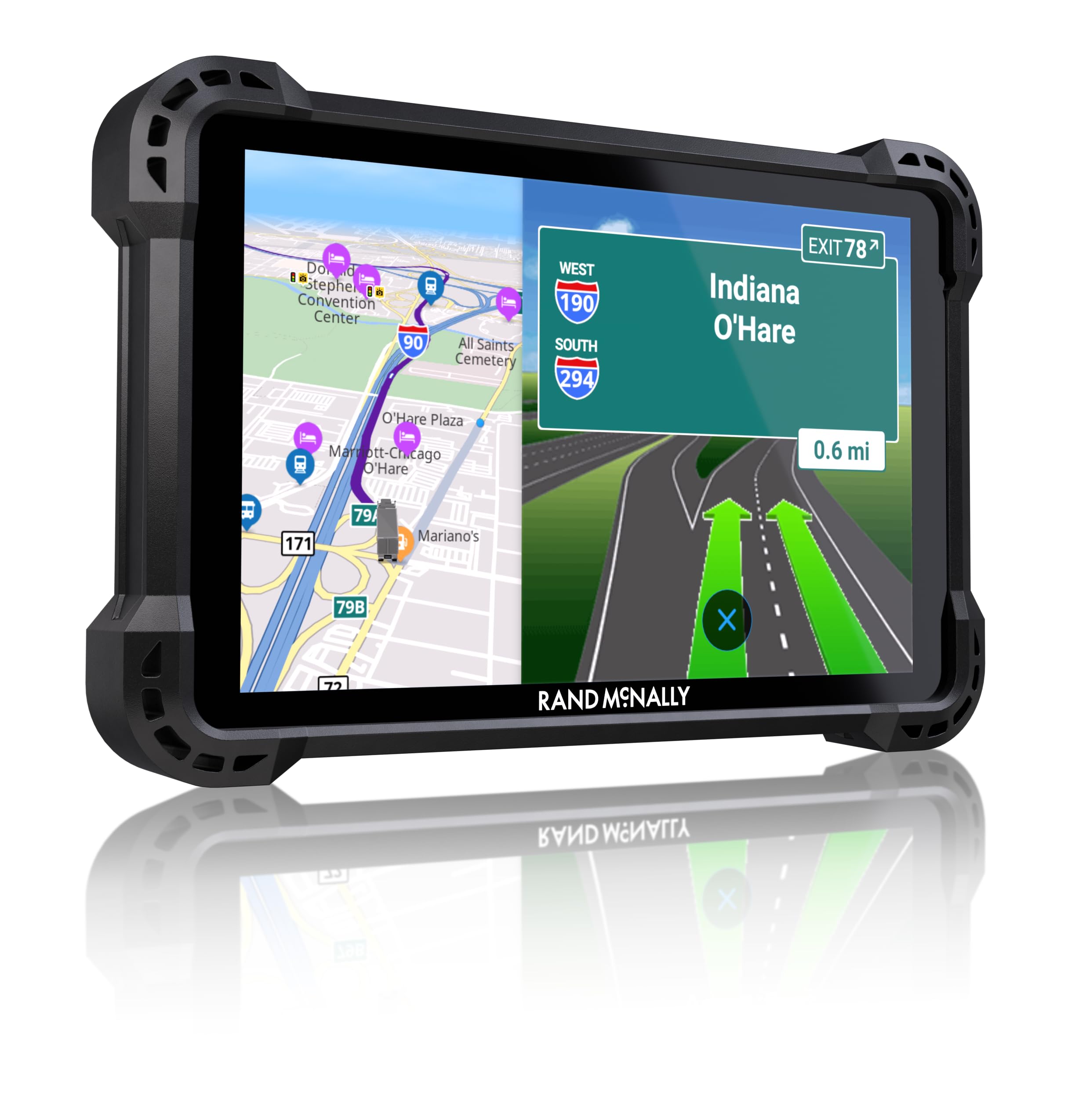 Rand Mcnally Randtab8 Rand Tablet With Rand Navigation Gps With Speed Camera Alerts And Live Traffic, Weather And Fuel   8 Inch