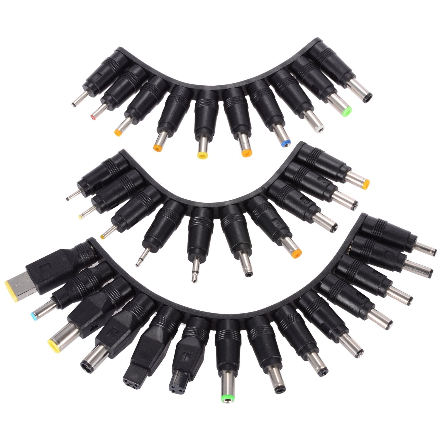 Soulbay 34Pcs Universal Laptop Notebook Input Dc Plug Set Jack Tips For Lenovo Toshiba Dell Hp Asus And Most Laptops