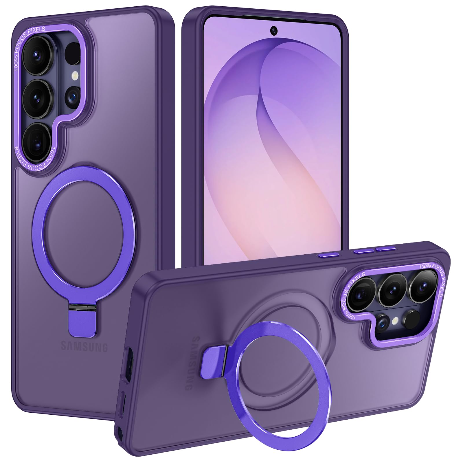 Casehas for Samsung Galaxy S26 Ultra Case,with Magnetic Invisible Stand [Military Drop Protection] [Compatible with MagSafe] Sho