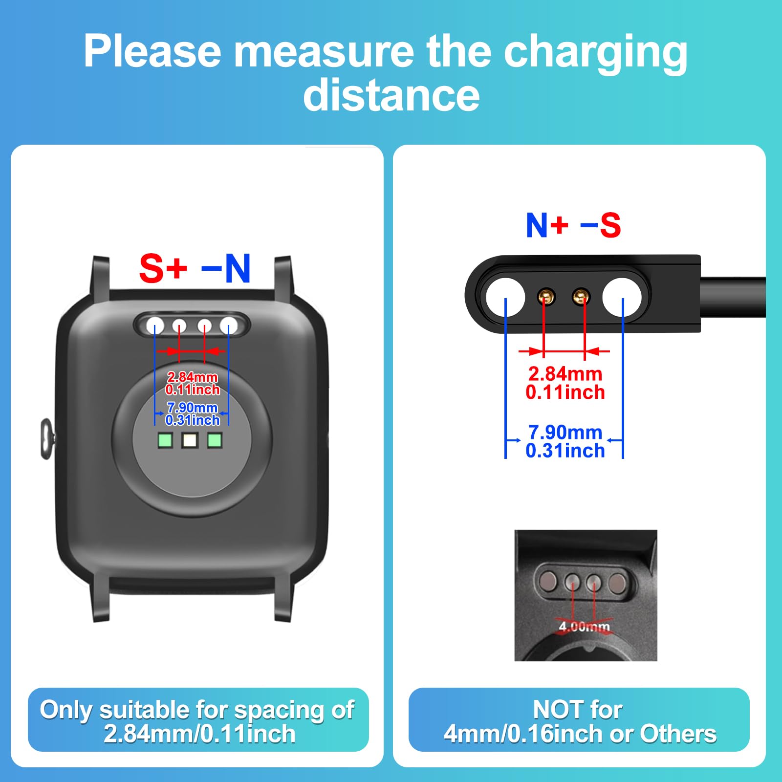 Egk Smart Watch Charger With Magnetic Usb Charging Cable For Letsfit Willful Yamay Id205L Id205U Id205S Sw021 Sw023 Sw025 Umidig