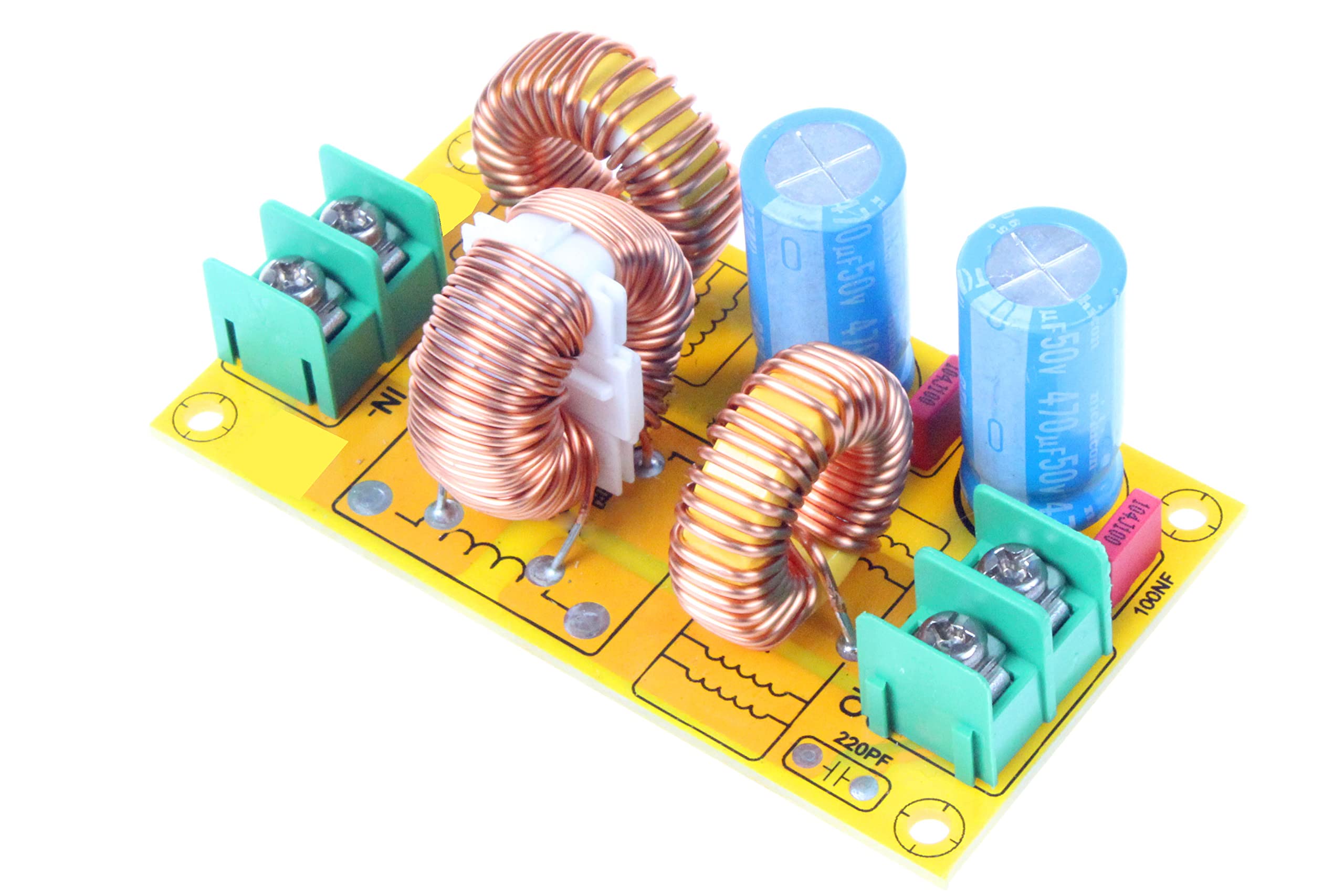 Noyito Dc Lc Filter Dc Emi Power Filter 0 To 50V 2A 4A 10A 20A Filtering Board (4A)