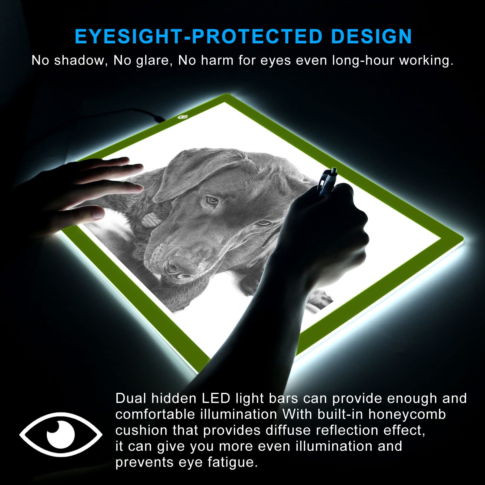 Litenergy A3 Led Copy Board Light Tracing Box, Ultra Thin Adjustable Usb Power Artcraft Led Trace Light Pad For Tattoo Drawing,