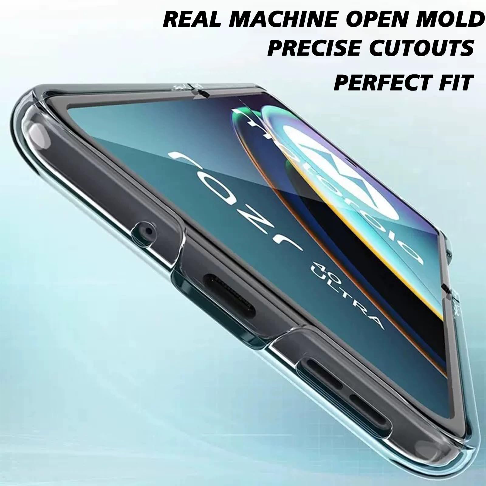 Crystal Clear Case For Motorola Razr 40 Ultra,Enhanced Protection For Moto Razr + 2023 With Transparent Pc Case Razr Plus 2023 P