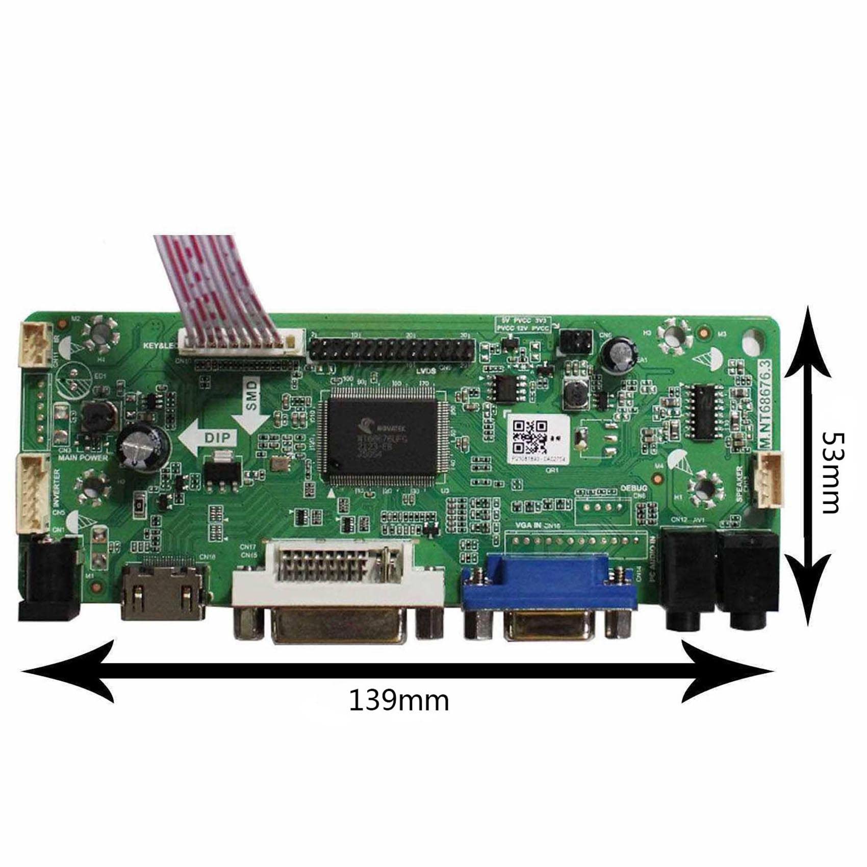 Vsdisplay 17'' 19'' 1280X1024 6Pin Led Backlight 30Pin Lvds Lcd Hd Mi Vga Dvi Audio Controlller Kit, Fit To Modification Lcd M17