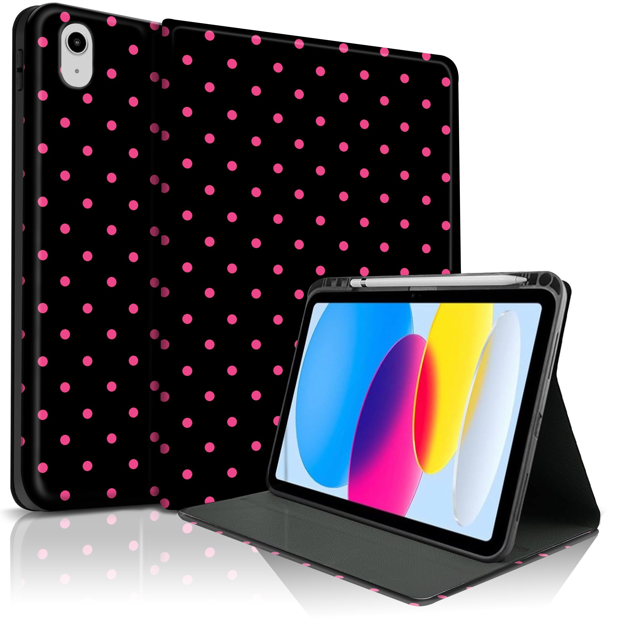TopPerfekt Case for iPad 11th (A16) 11-inch 2025 / 10th Gen 10.9-inch 2022, Cute Polka Dot Stylish Aesthetics Design Protective 