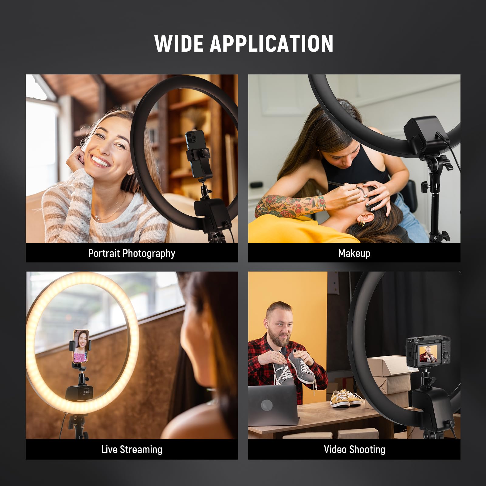 Neewer Advanced 18 Inch Led Ring Light Support Manual Touch Control With Lcd Screen, 2.4G Remote And Multiple Lights Control, 32