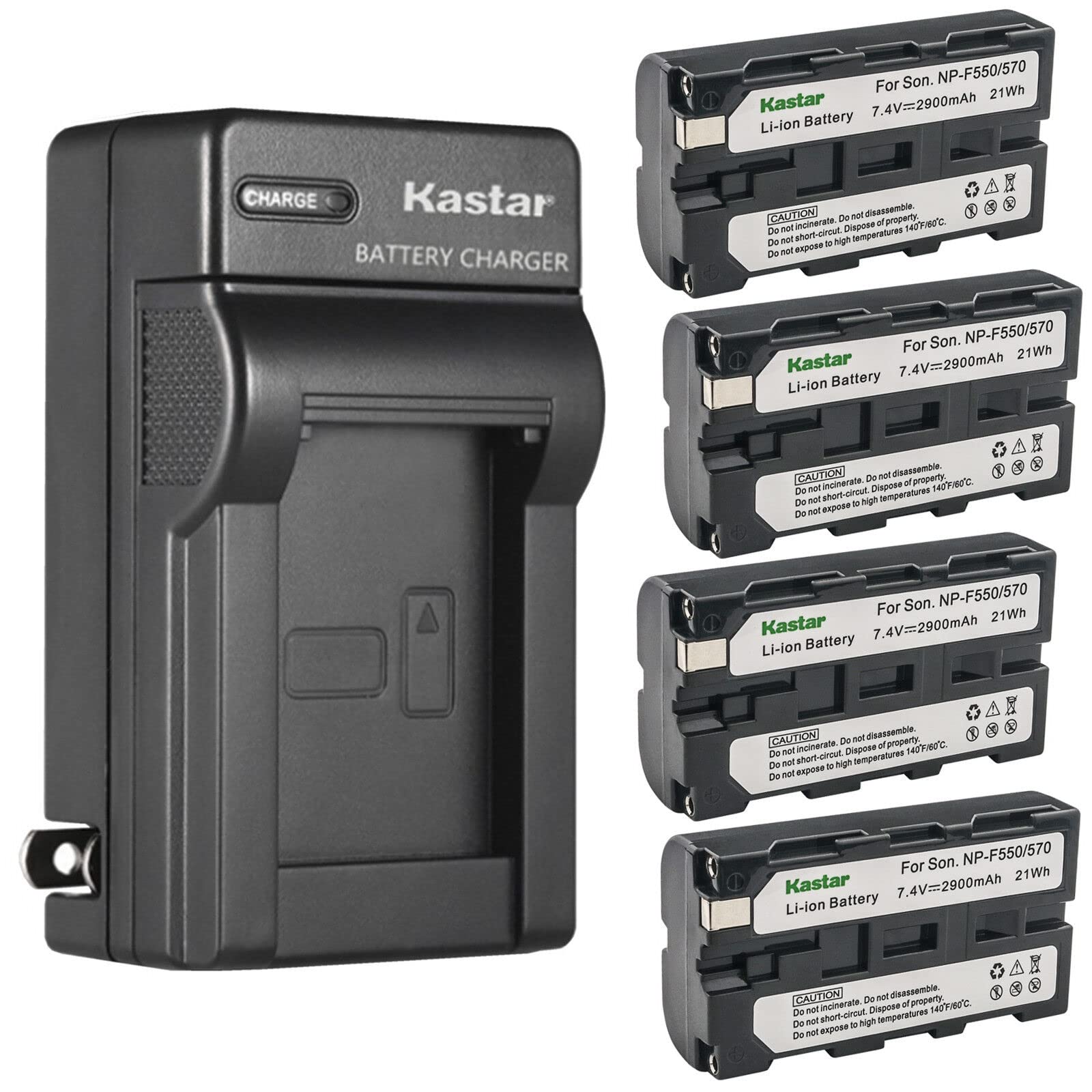 Kastar 4-Pack Battery and AC Wall Charger Replacement for Sony MVC-FD75 MVC-FD81 MVC-FD83 MVC-FD85 MVC-FD87 MVC-FD88 MVC-FD90 MV