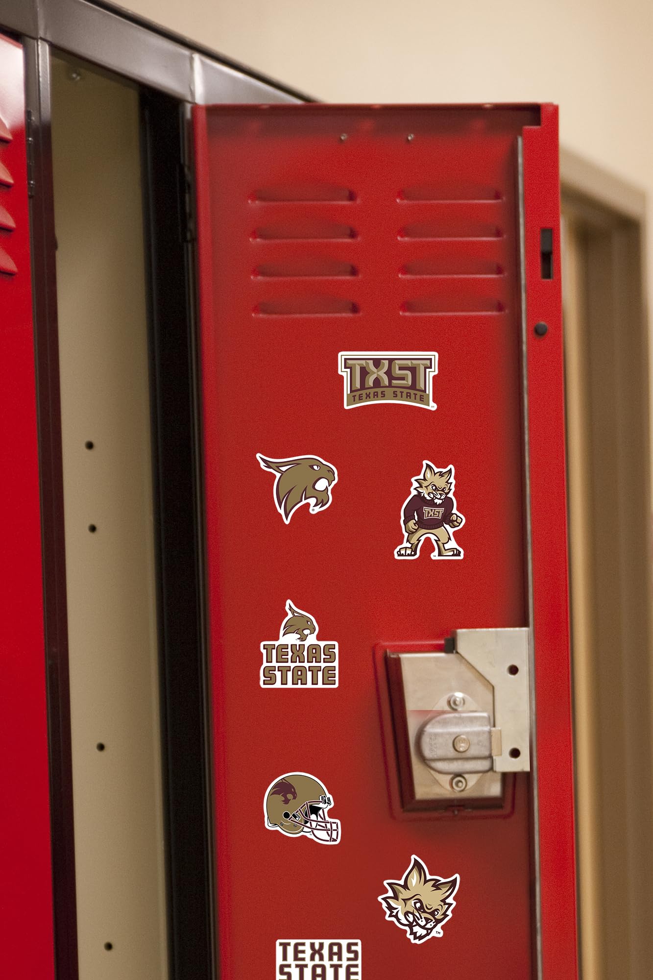 Texas State University Mixed 50Ct Vinyl Large Deluxe Stickers Variety Pack   Laptop, Water Bottle, Scrapbooking, Tablet, Skatebo