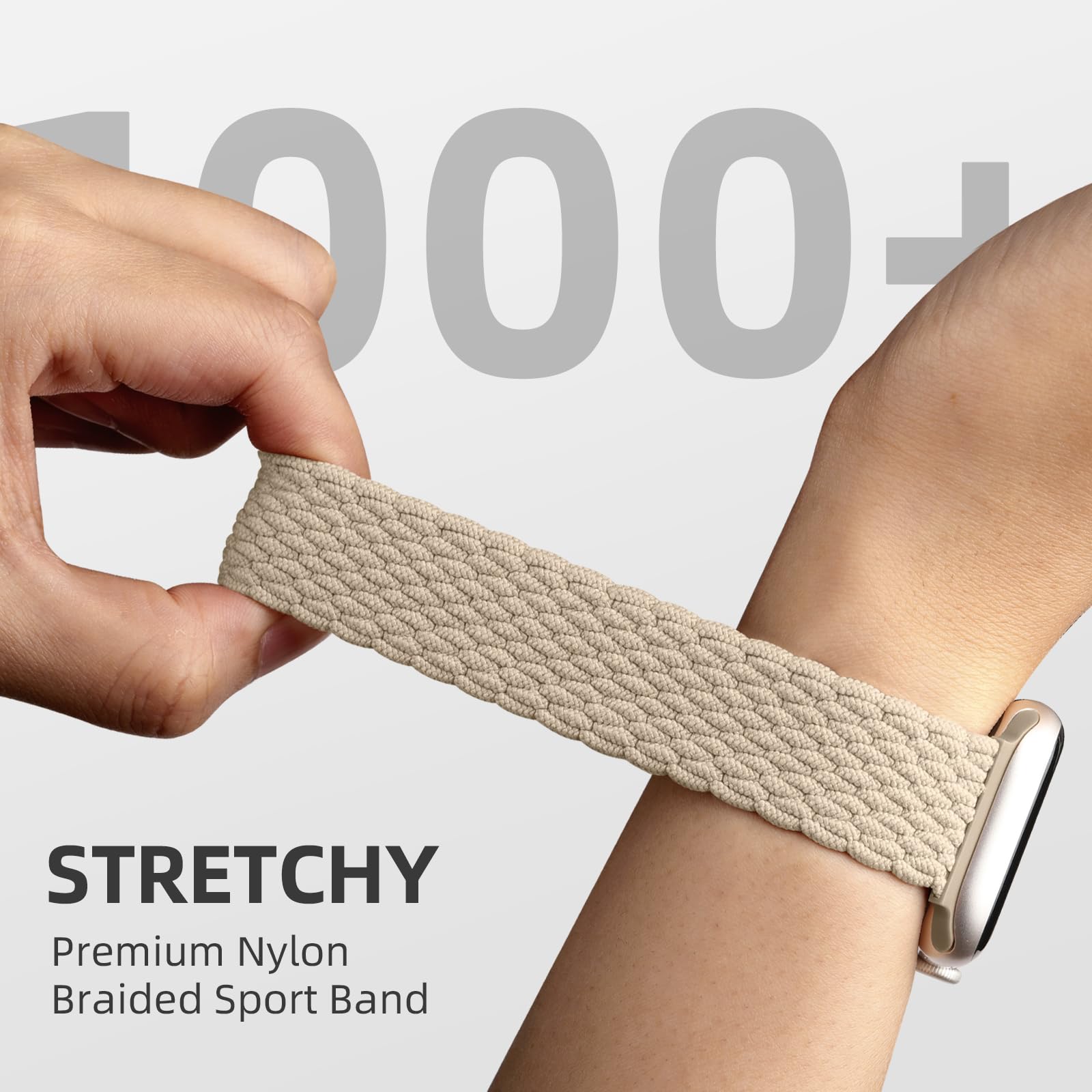 Haveda Braided Band Compatible With Apple Watch Bands 41Mm 40Mm 38Mm 44Mm 45Mm 46Mm 49Mm 42Mm Women Men, Soft Elastic Nylon Smar