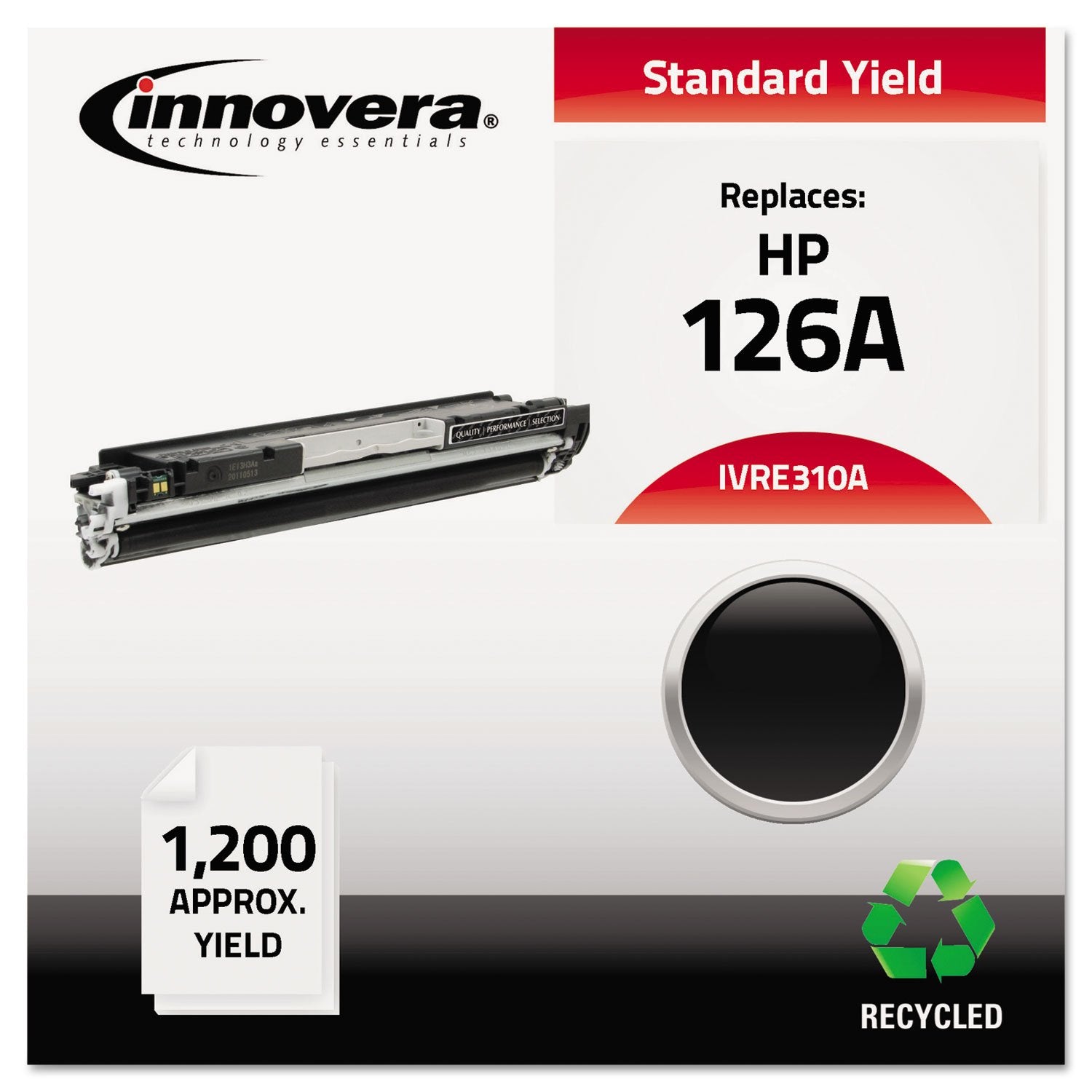 Innovera Remanufactured Black Toner, Replacement For 126A (Ce310A), 1,200 Page Yield