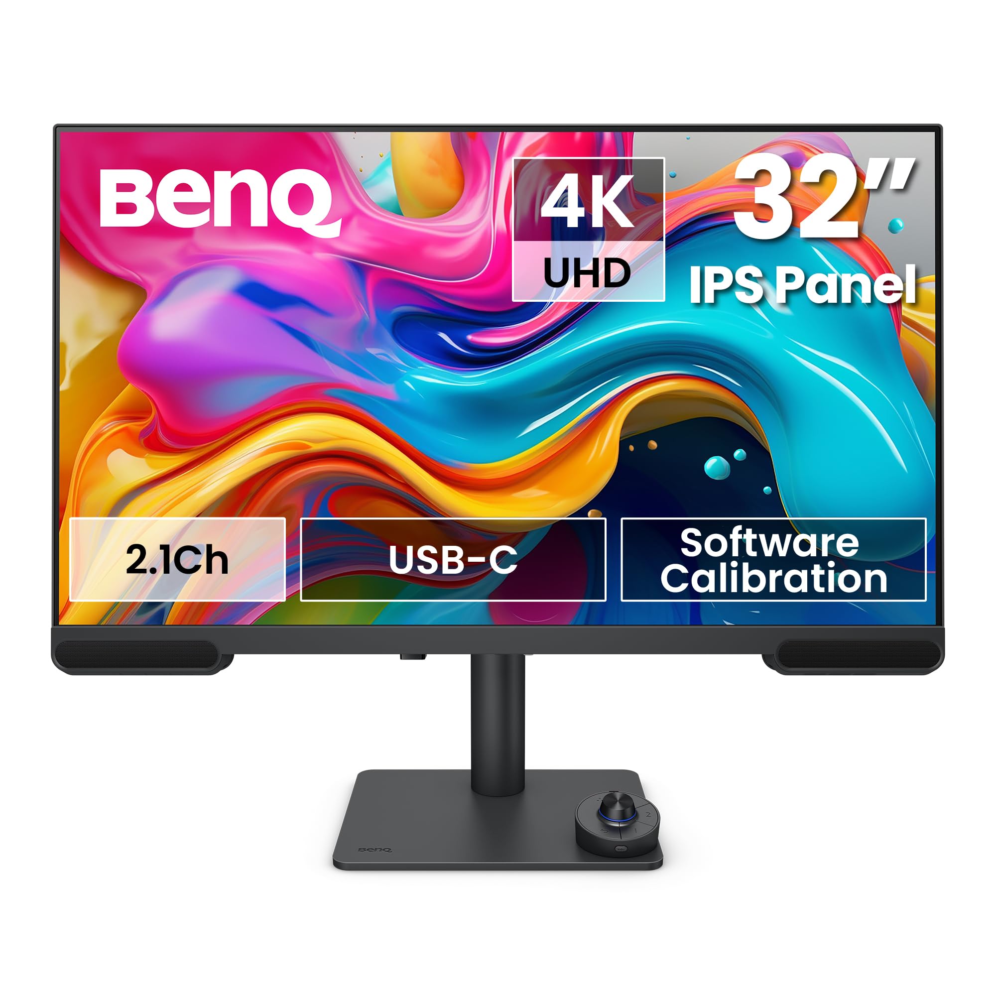 BenQ PV3200U 32    4K UHD Monitor for Video Editing, 95% DCI-P3, 100% Rec.709/sRGB, 2.1ch Speakers, 65W USB-C, Mac Compatible, F