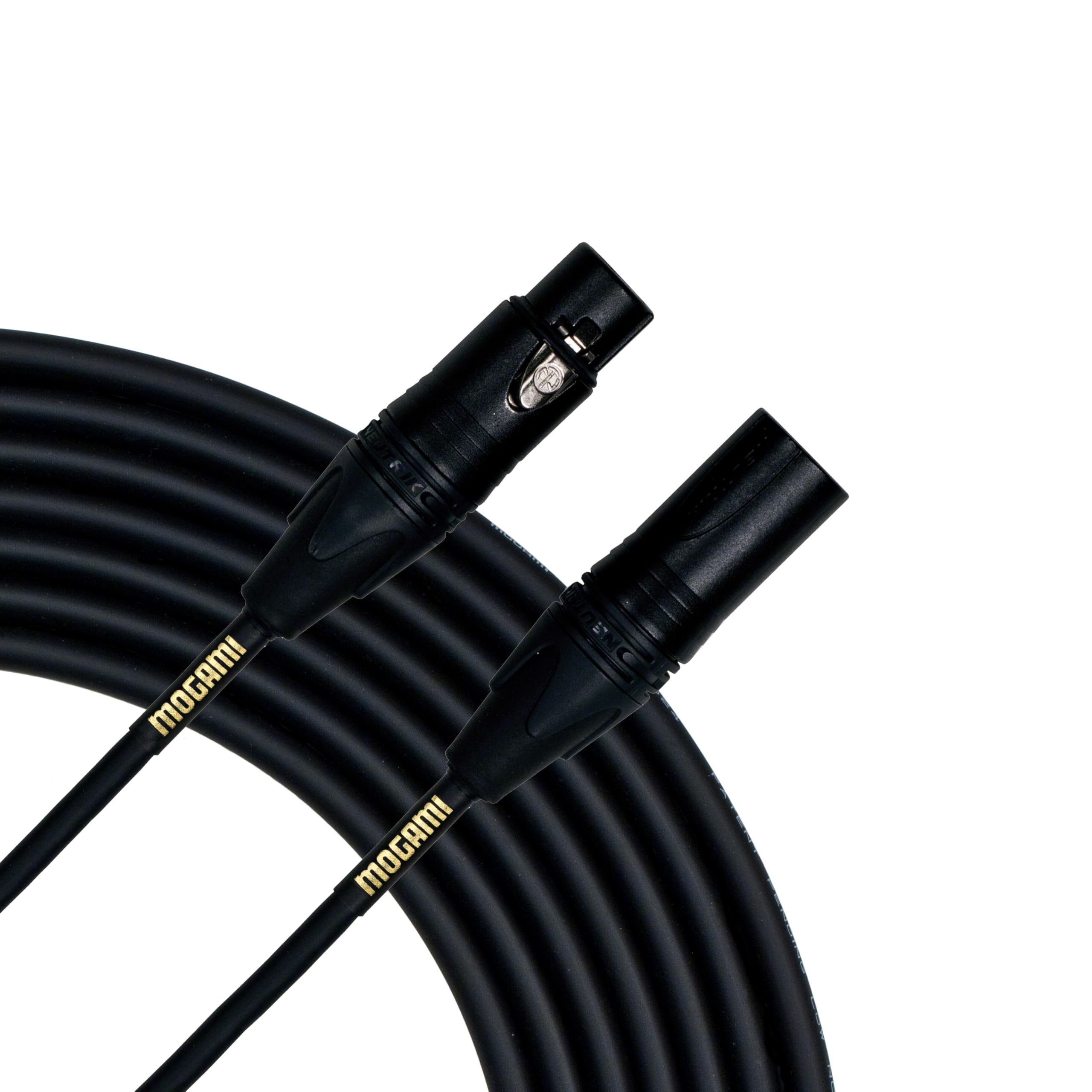 Mogami Gold Studio 10 XLR to XLR Quad Conductor Patch Cable 10 feet with Gold Contacts, XLRMXLRF Connectors, Pro Audio NoiseFr