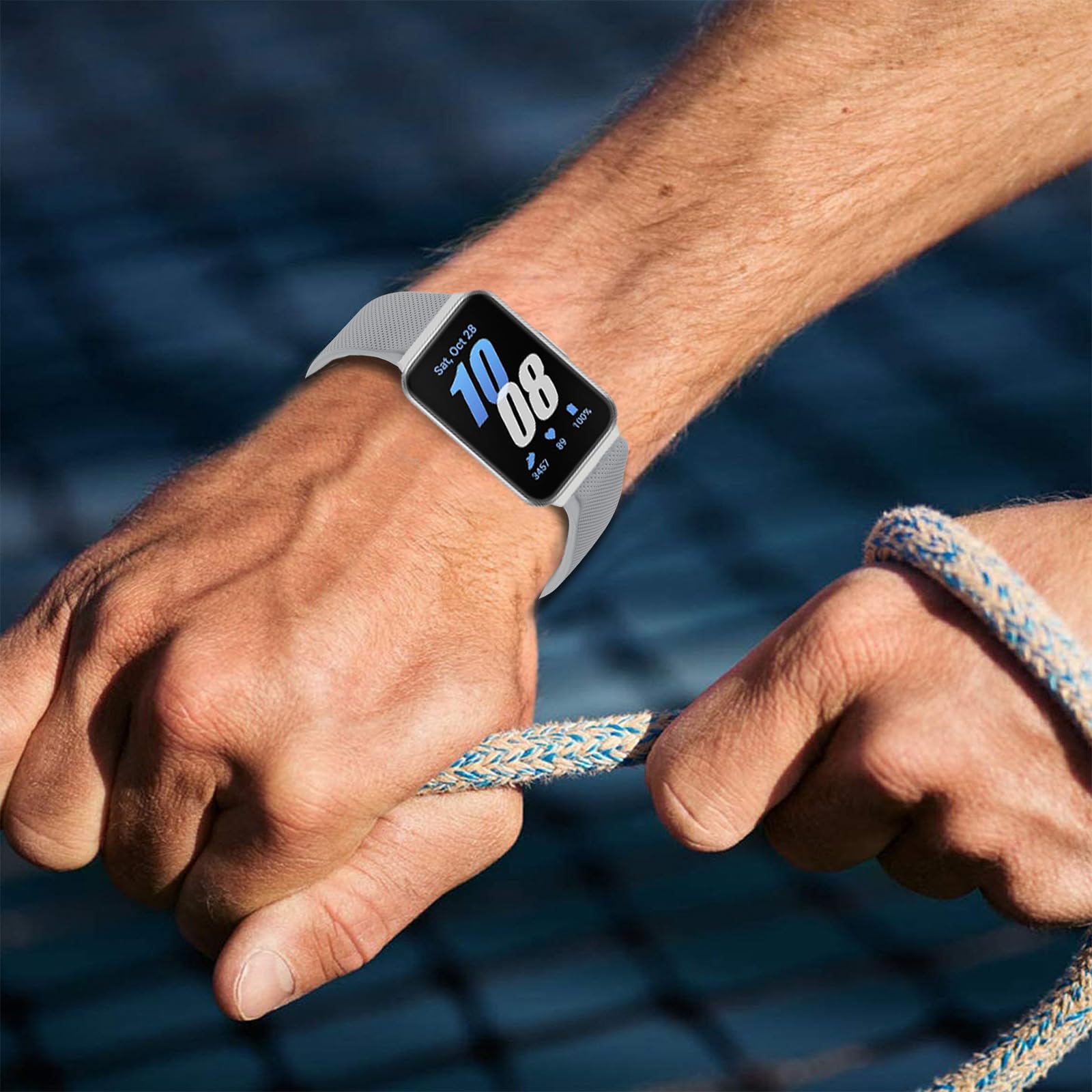 3 Pack Sport Bands Compatible With Samsung Galaxy Fit 3, Classic Soft Silicone Replacement Straps Wristbands For Galaxy Fit3 Sm-