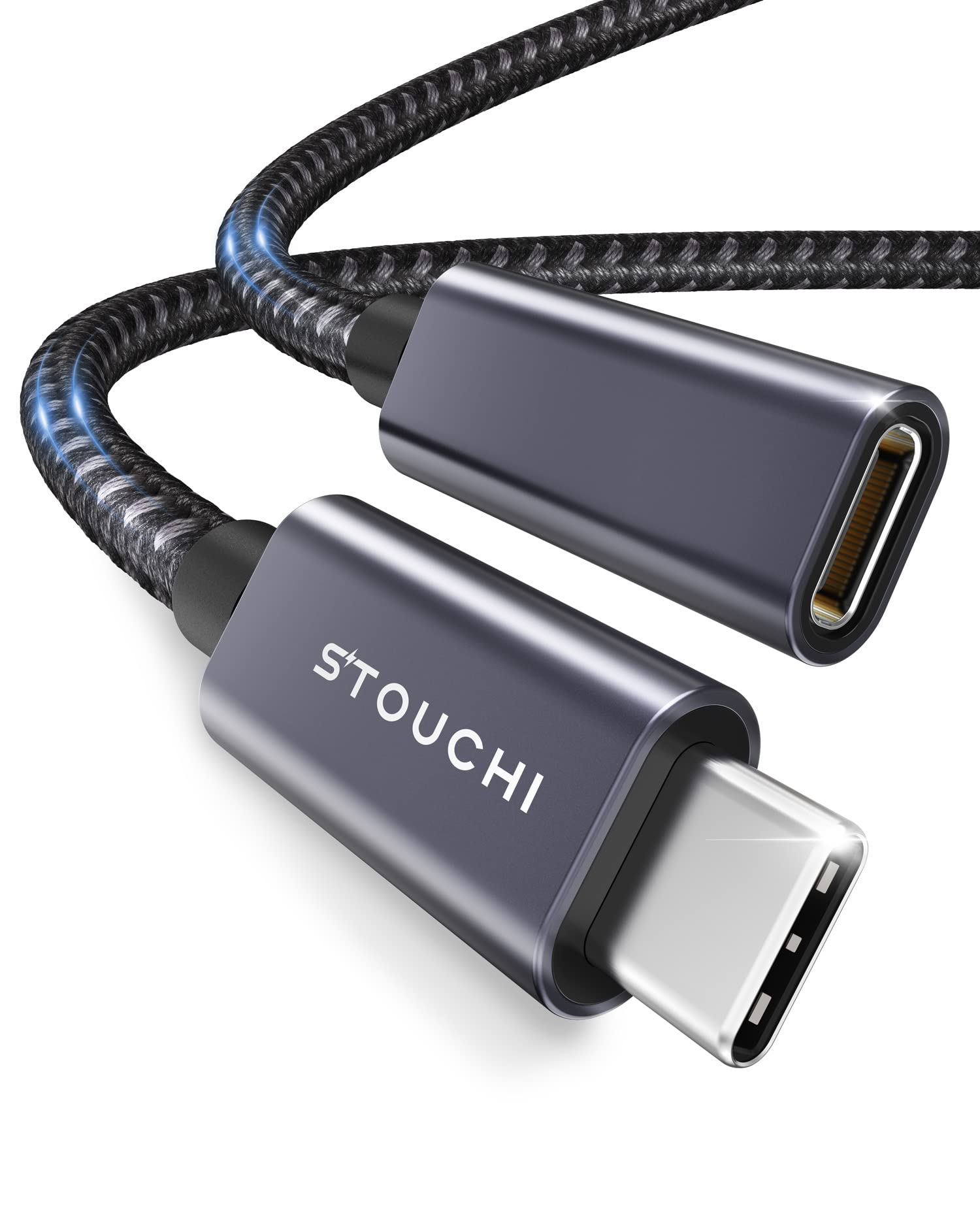 Stouchi Usb C Extension Cable 10Ft/3M, Usb C Extension Cable Type C 3.1 Male To Female Fast Charging & Audio Data Transfer For I
