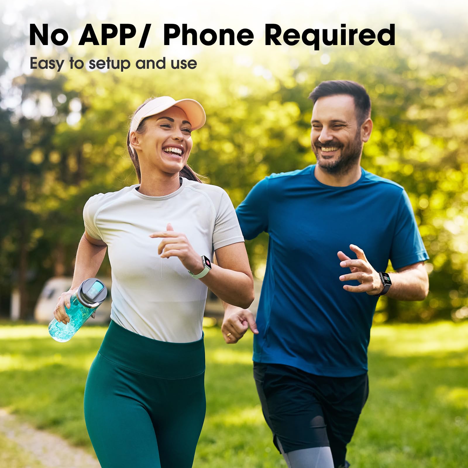 Smart Watch No App/Phone Required,42Mm Smartwatch For Women Men,Fitness Tracker Watch With Heart Rate Monitor,Sleep Tracker,Pedo