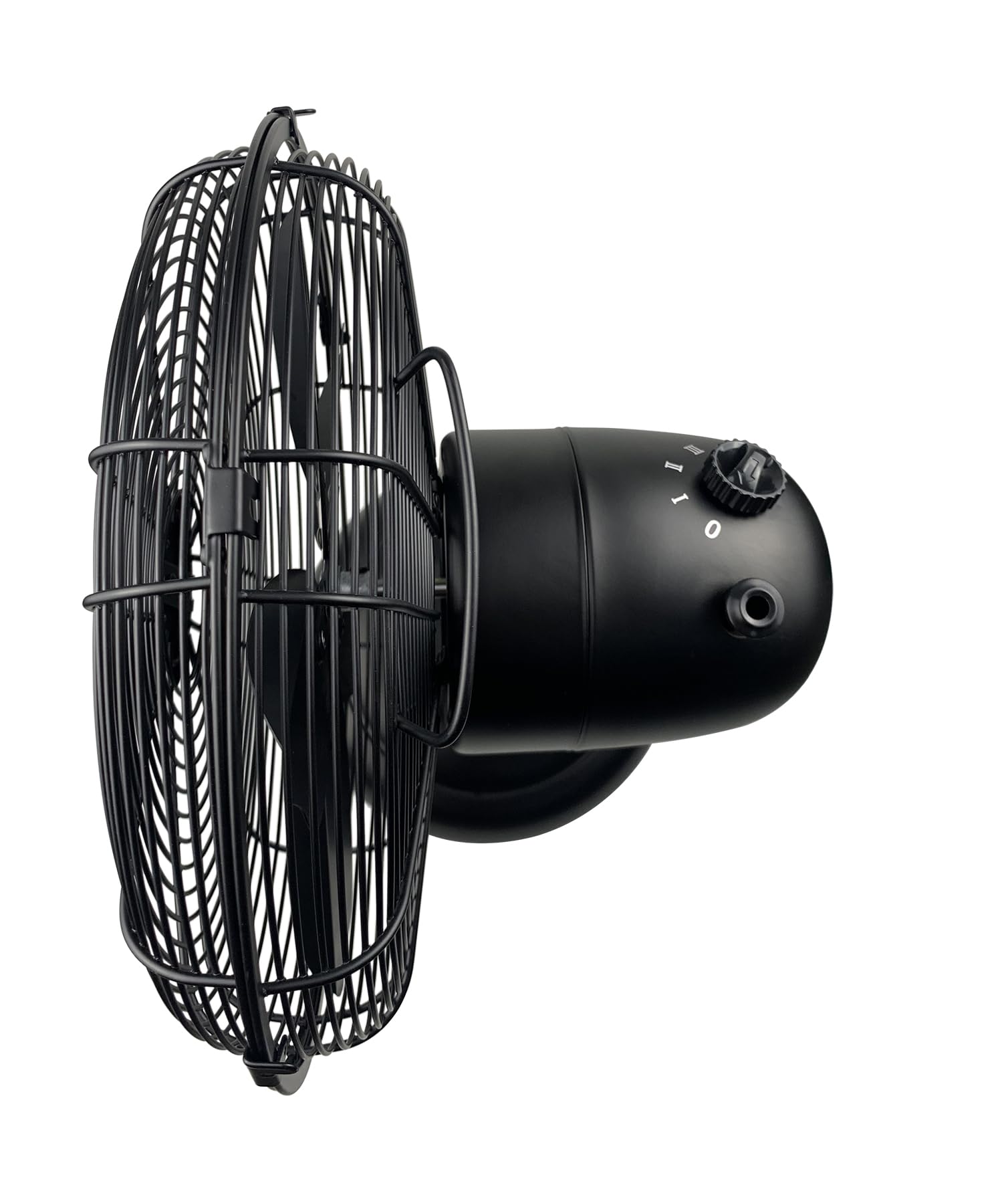 Good Housekeeping All Metal (92603) Oscillating 12'' Retro Desk Office Table Fan (Matte Black)