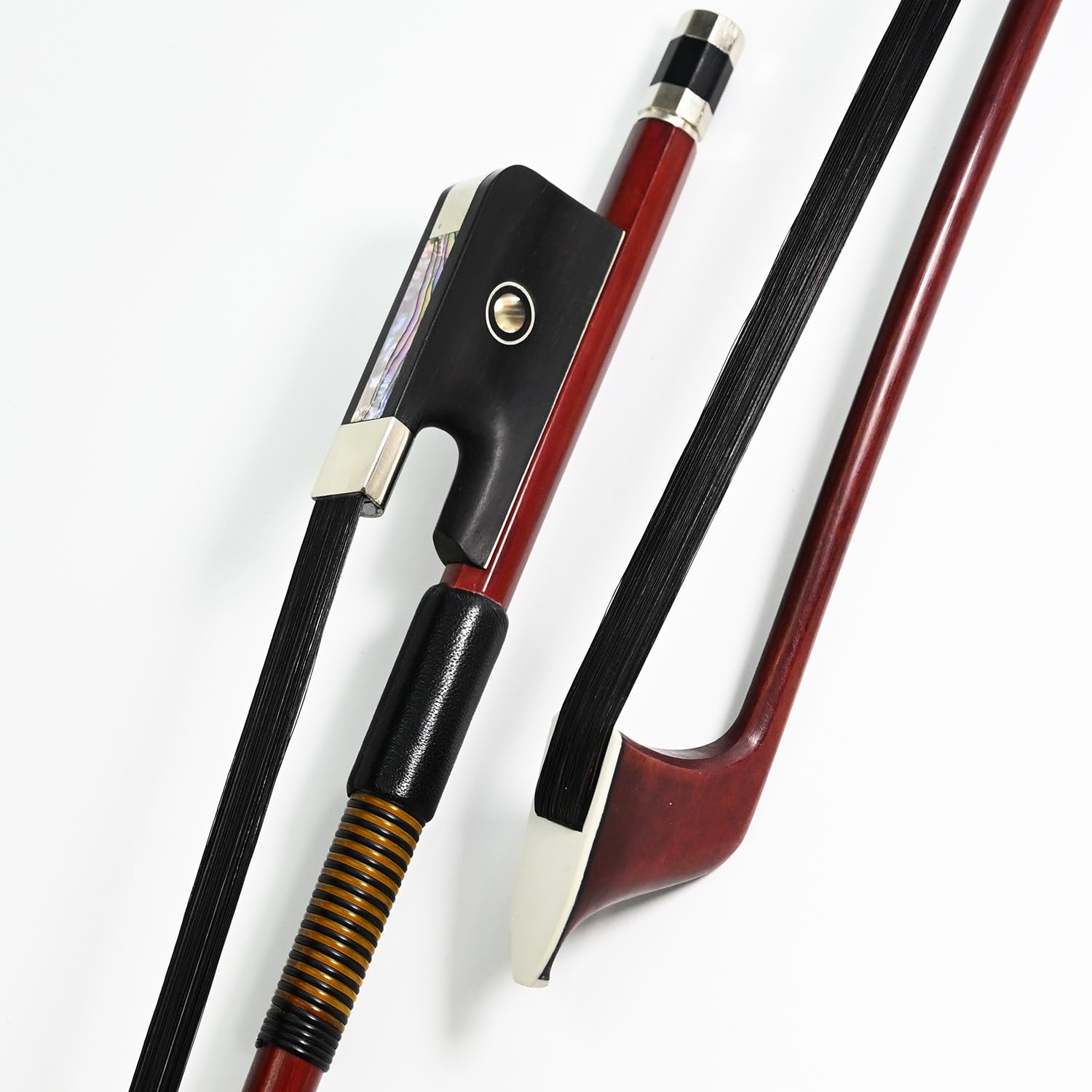 4/4 Size Brazilwood French Model Black Horse Hair Double Bass Bow