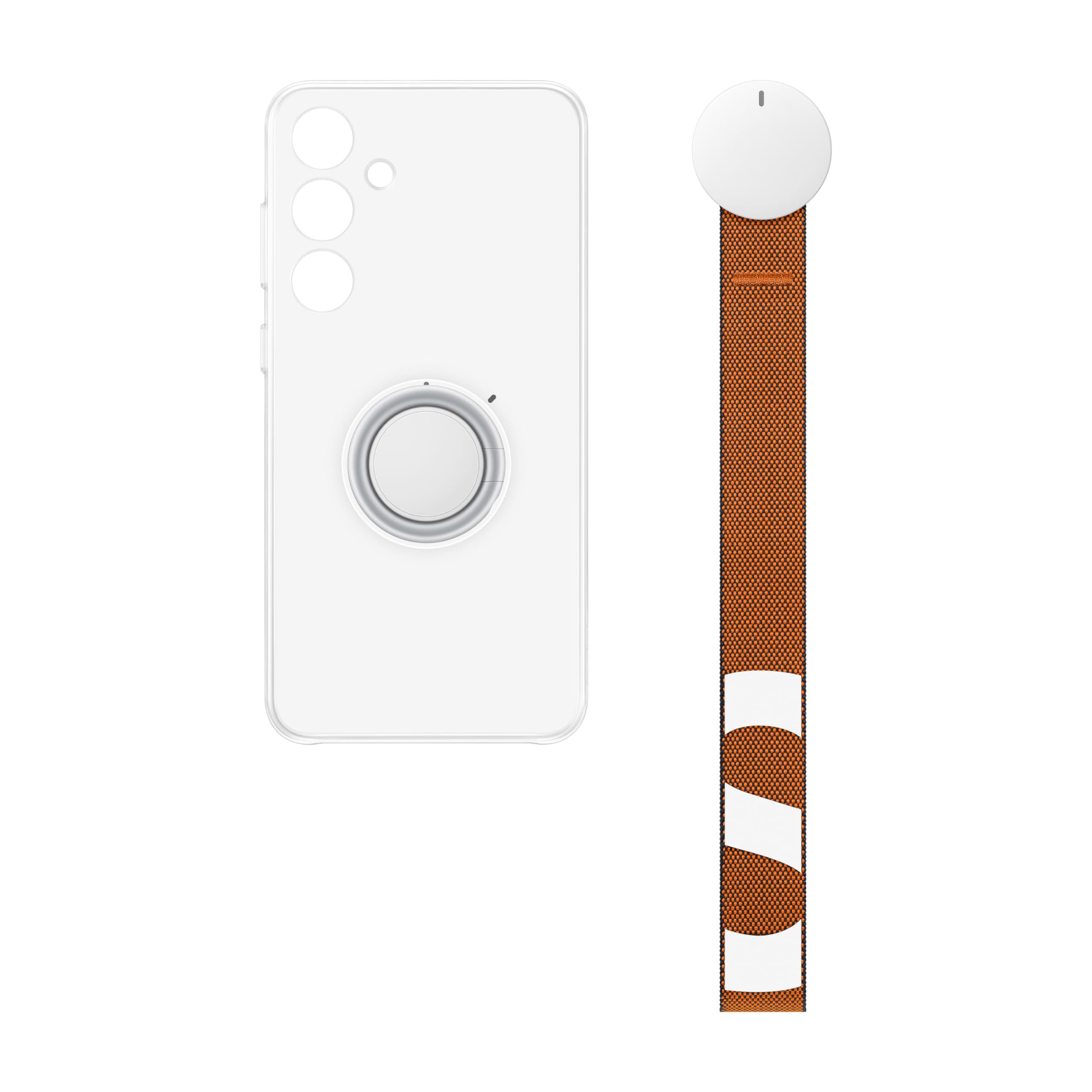 Samsung Galaxy S24+ Plus Clear Gadget Phone Case, Protective Cover With Hand Grip, Kickstand, Wrist Strap Accessories, Scratch R