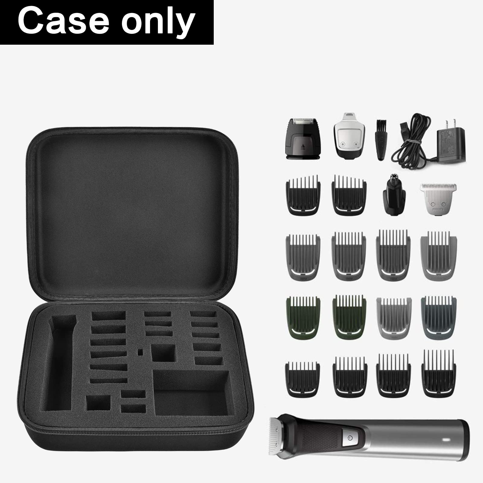 Case Compatible With Philips Multigroom Series 7000,Men'S Grooming Kit With Trimmer Mg7750/49. Storage Holder Fits For 18 Attach