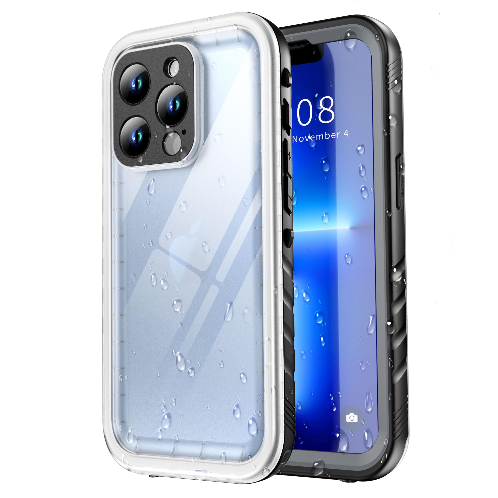 Sportlink For Iphone 13 Pro Waterproof Case   Full Body Shockproof Dustproof Phone Screen Protector Rugged Waterproof Case For I
