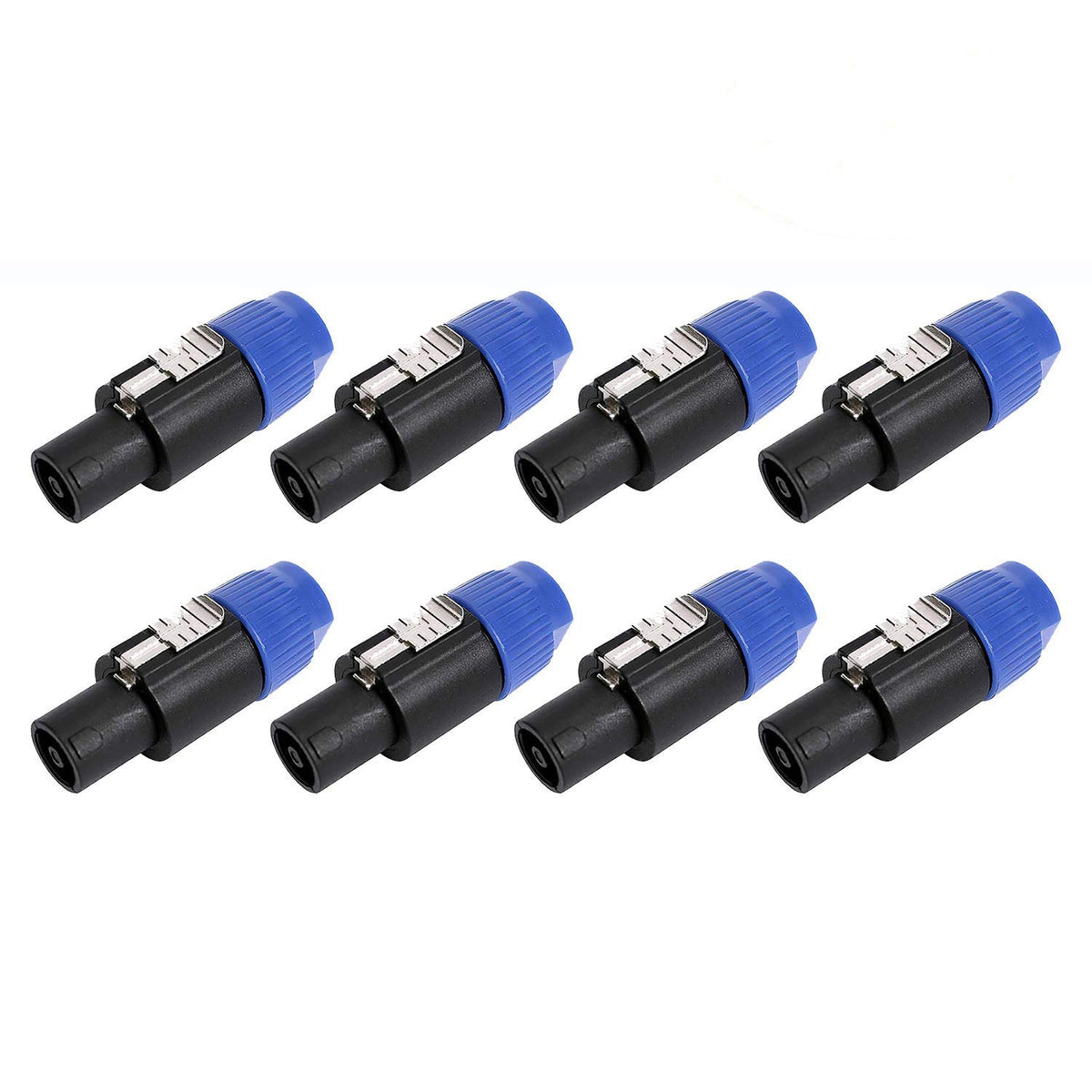 Yuyaokk 8 Pack New Speakon Cable Adapter Connectors, 4 Pole Audio Speaker Plug Twist Lock Compatiable With Speakon Nl4Fc, Nl4Fx,