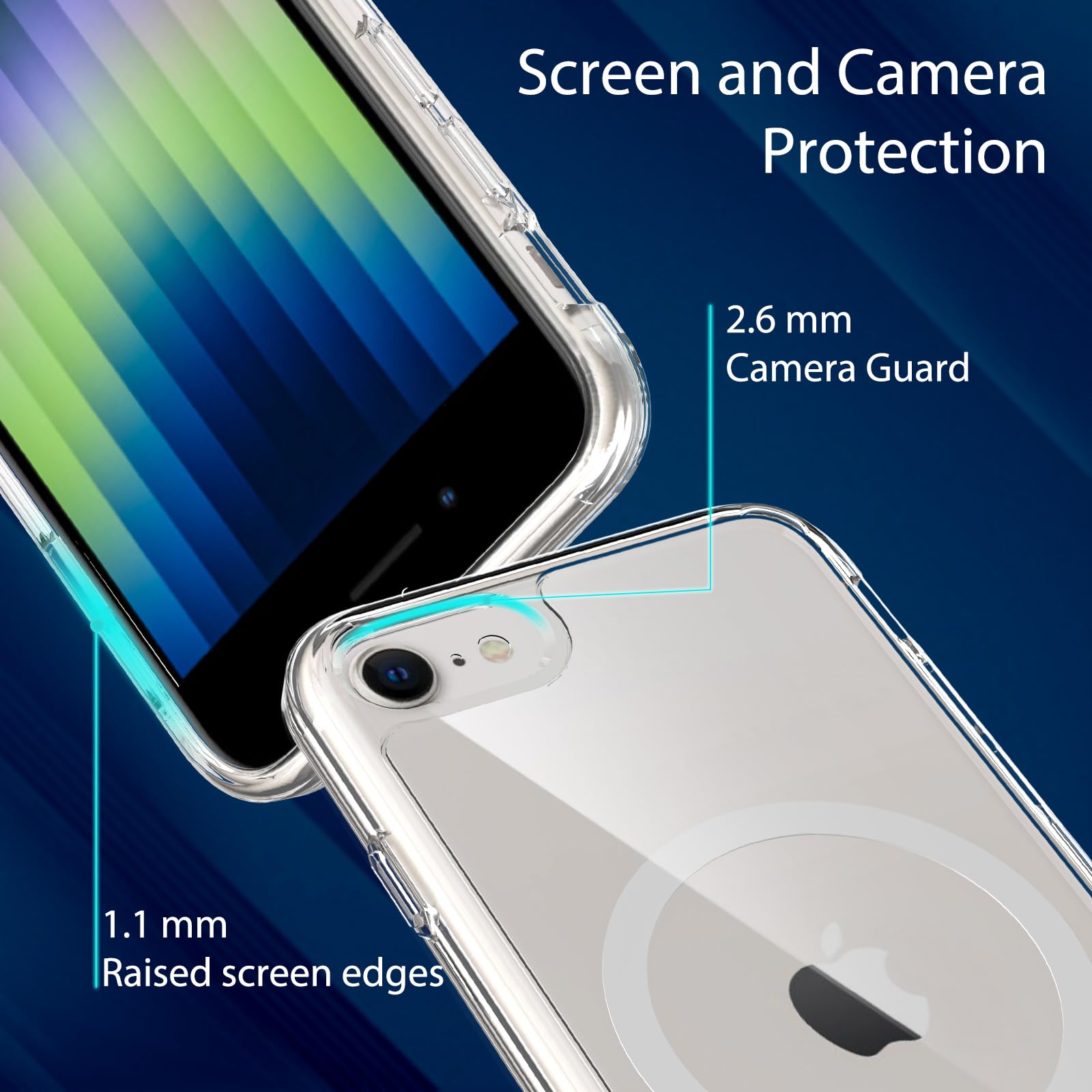 Magnetic For Iphone Se Case 2022/2020,Iphone 8/7 Case,Compatible With Magsafe,Shockproof Anti Scratch Thin Slim Phone Case.Magne