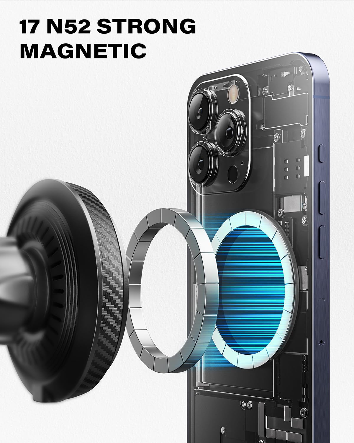 Apps2Car Upgraded For Qi2 Magsafe Cup Holder Charger, Car Mount Charger 15W Fast Charging, Wireless Magnetic Cell Phone Stand Wi