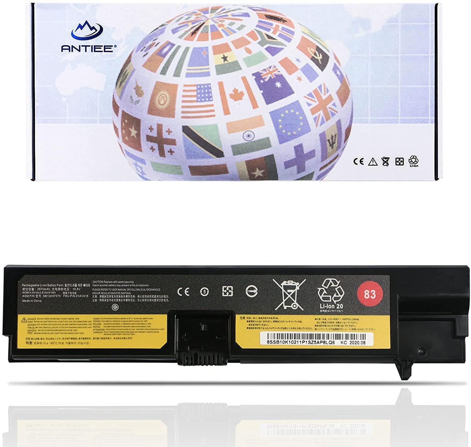 Antiee 01Av418 Laptop Battery Replacement For Lenovo Thinkpad E570 E570C E575 Series 01Av417 Sb10K97574 01Av414 Sb10K97571 Sb10K