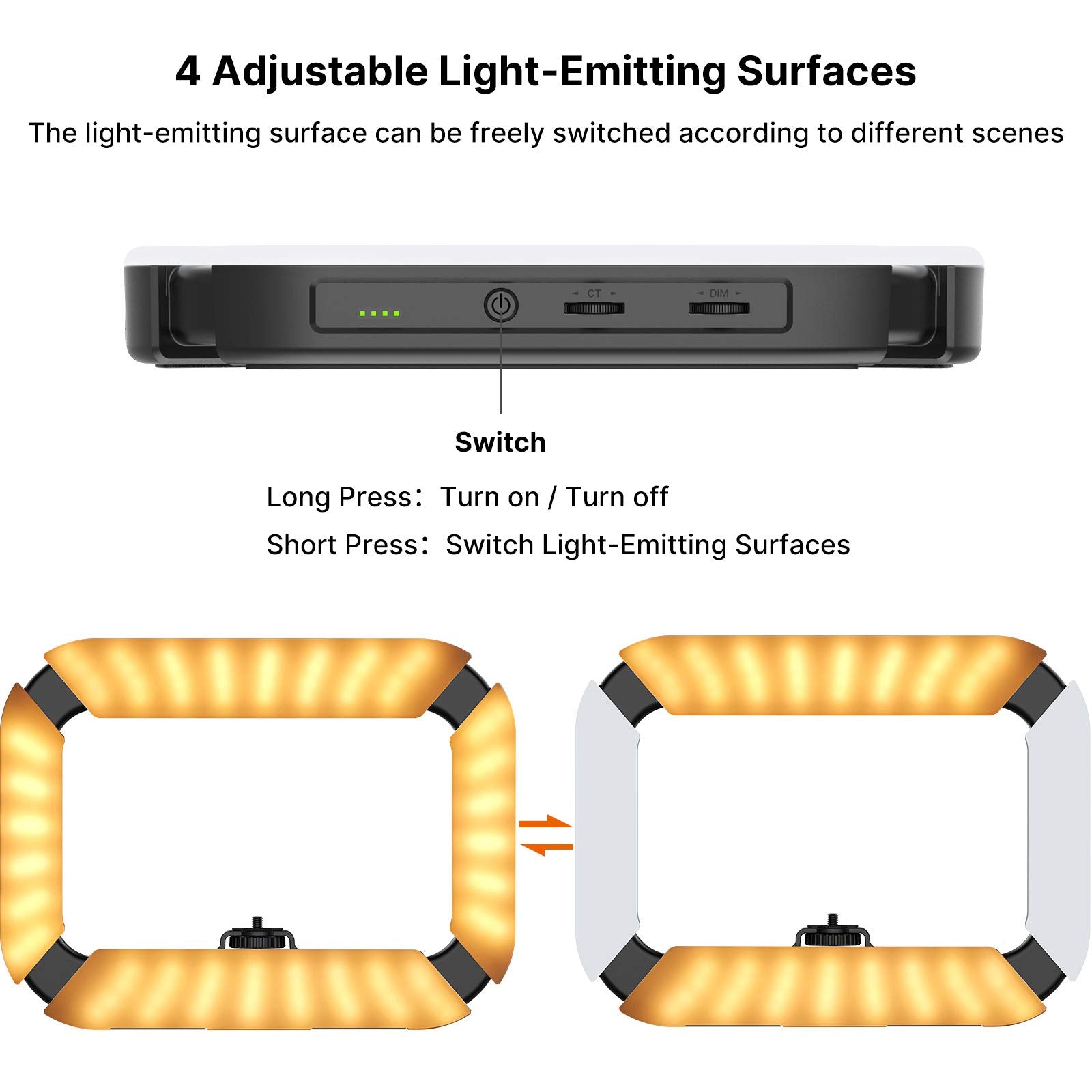 Smartphone Video Rig Pictron U200 Handheld Led Ring Light Selfie Light Phone Video Stabilizer For Camera, Smartphone, Gopro, You