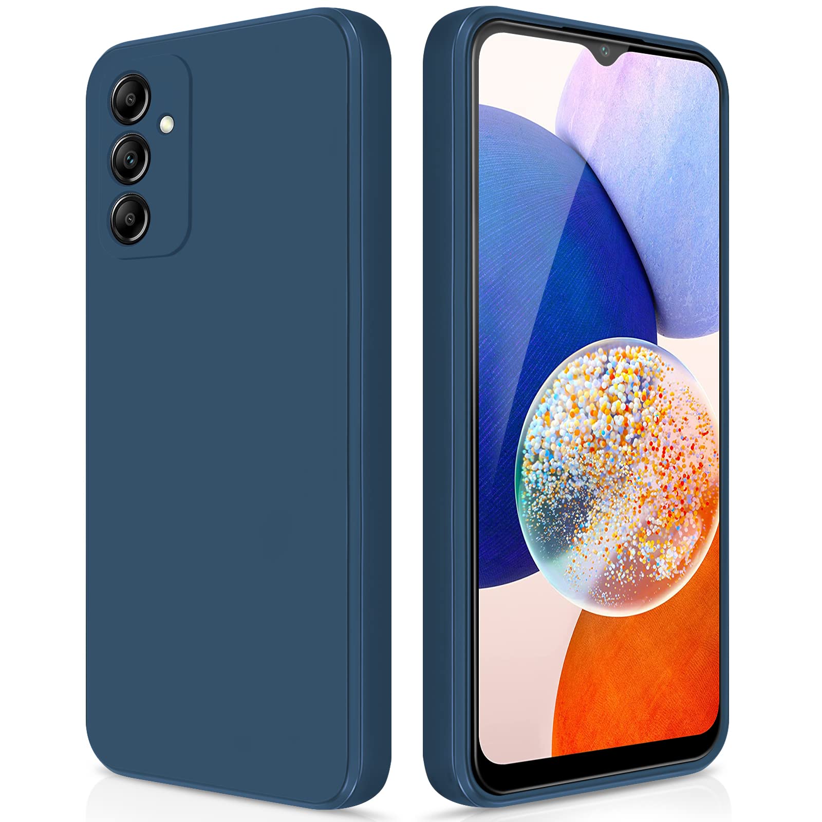 Giiyoon Silicone Case Compatible With Samsung Galaxy A14 5G/4G, Full Body Silky Soft Touch Phone Case With Camera Protection, Sh
