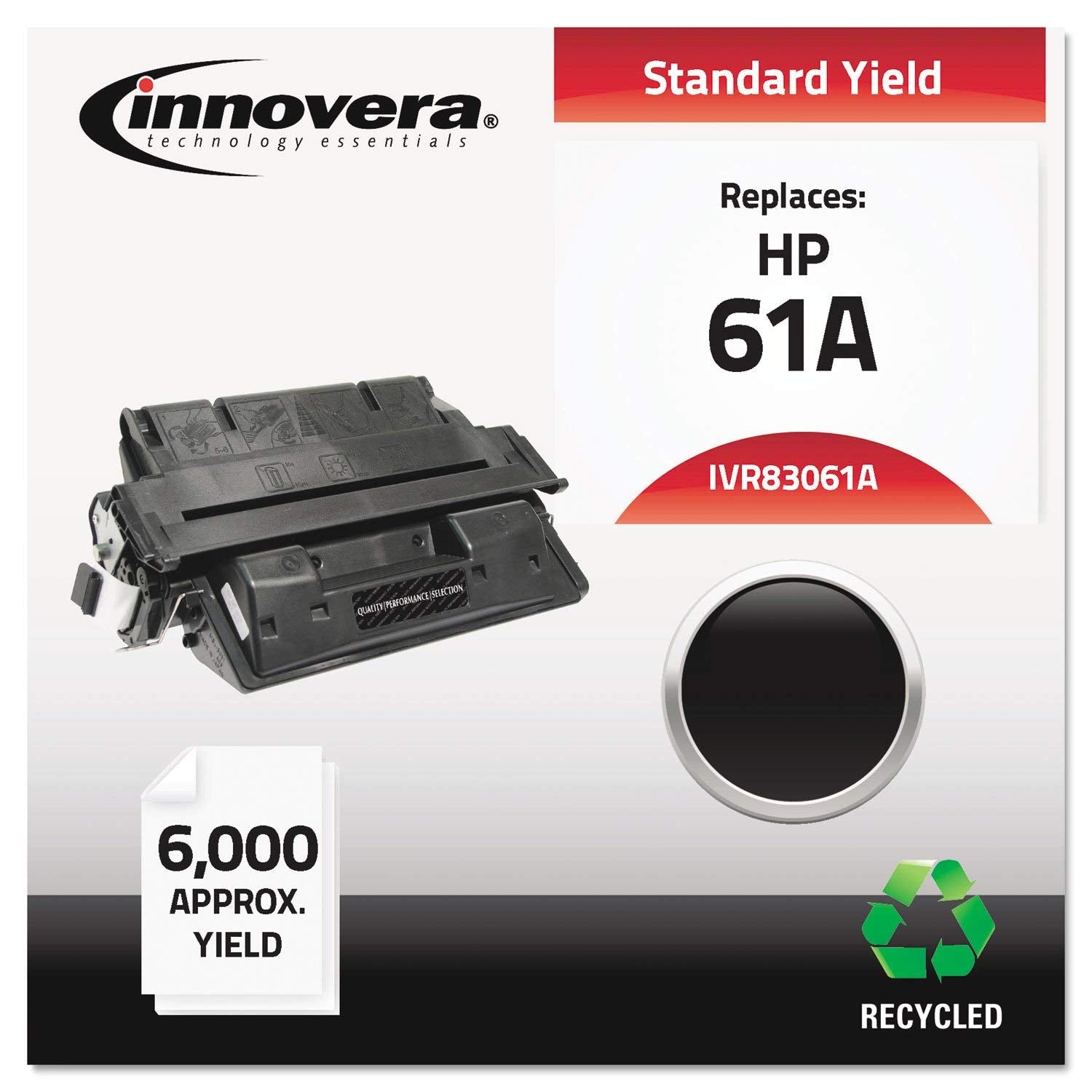 Innovera Remanufactured Black Toner, Replacement For 61A (C8061A), 6,000 Page Yield