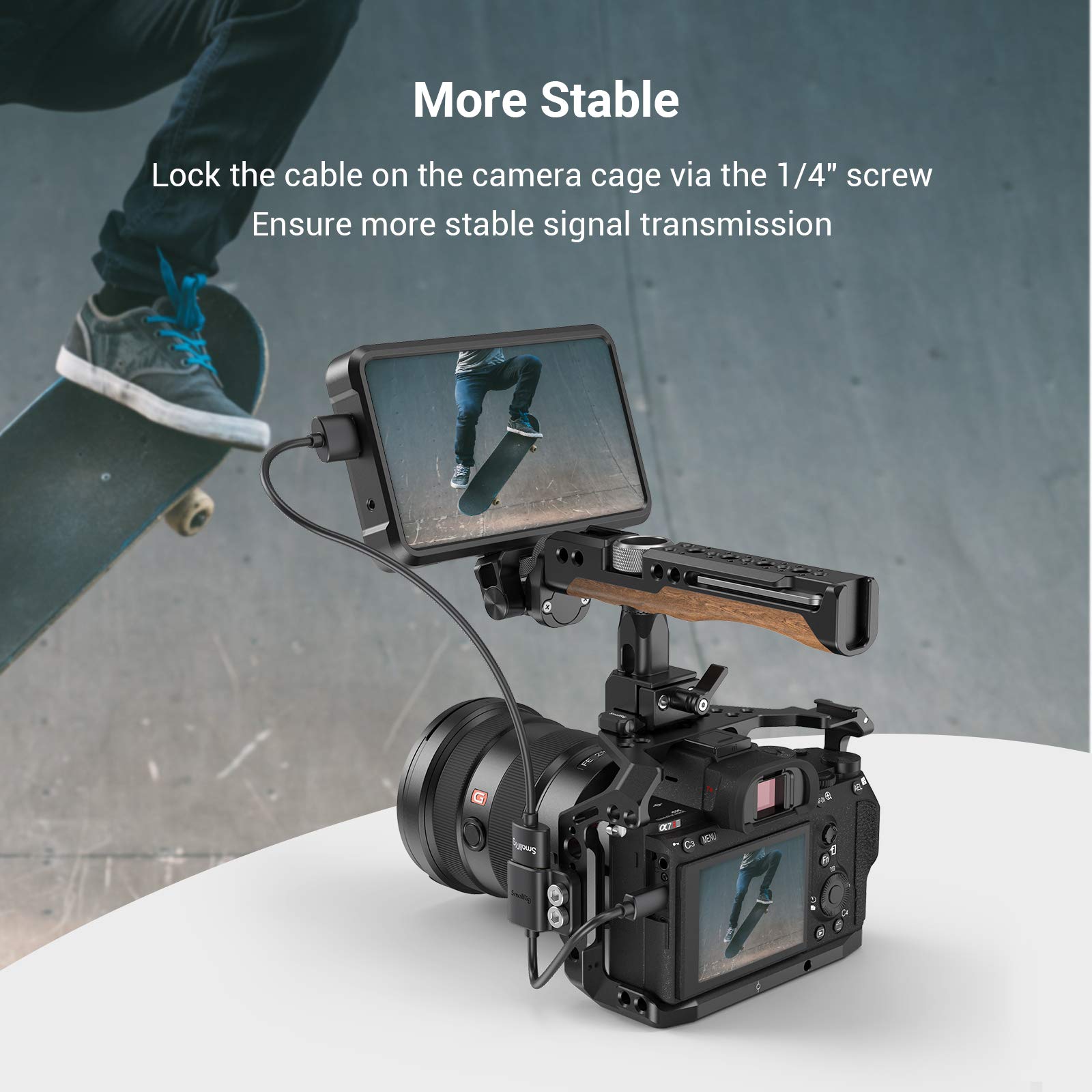 Smallrig Ultra Slim 4K Adapter Cable (D To A), Micro Sized Ports Male To Full Sized Ports Female, 4K@60Hz, For Sony A7R Iv A7Rii