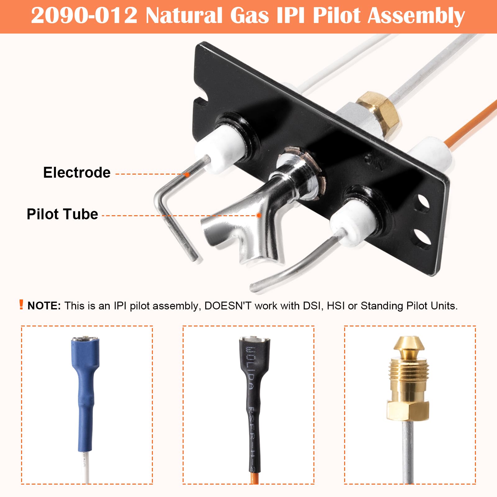 Hiorucet Ipi Pilot Assembly 2090 012 Natural Gas For Heatilator, Heat N Glo, Quadra Fire, Outdoor Lifestyle And Majestic Firepla