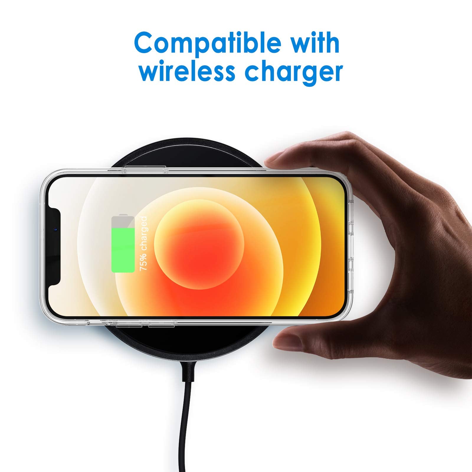 Jetech Case For Iphone 12 Mini 5.4 Inch, Non Yellowing Shockproof Phone Bumper Cover, Anti Scratch Clear Back (Clear)