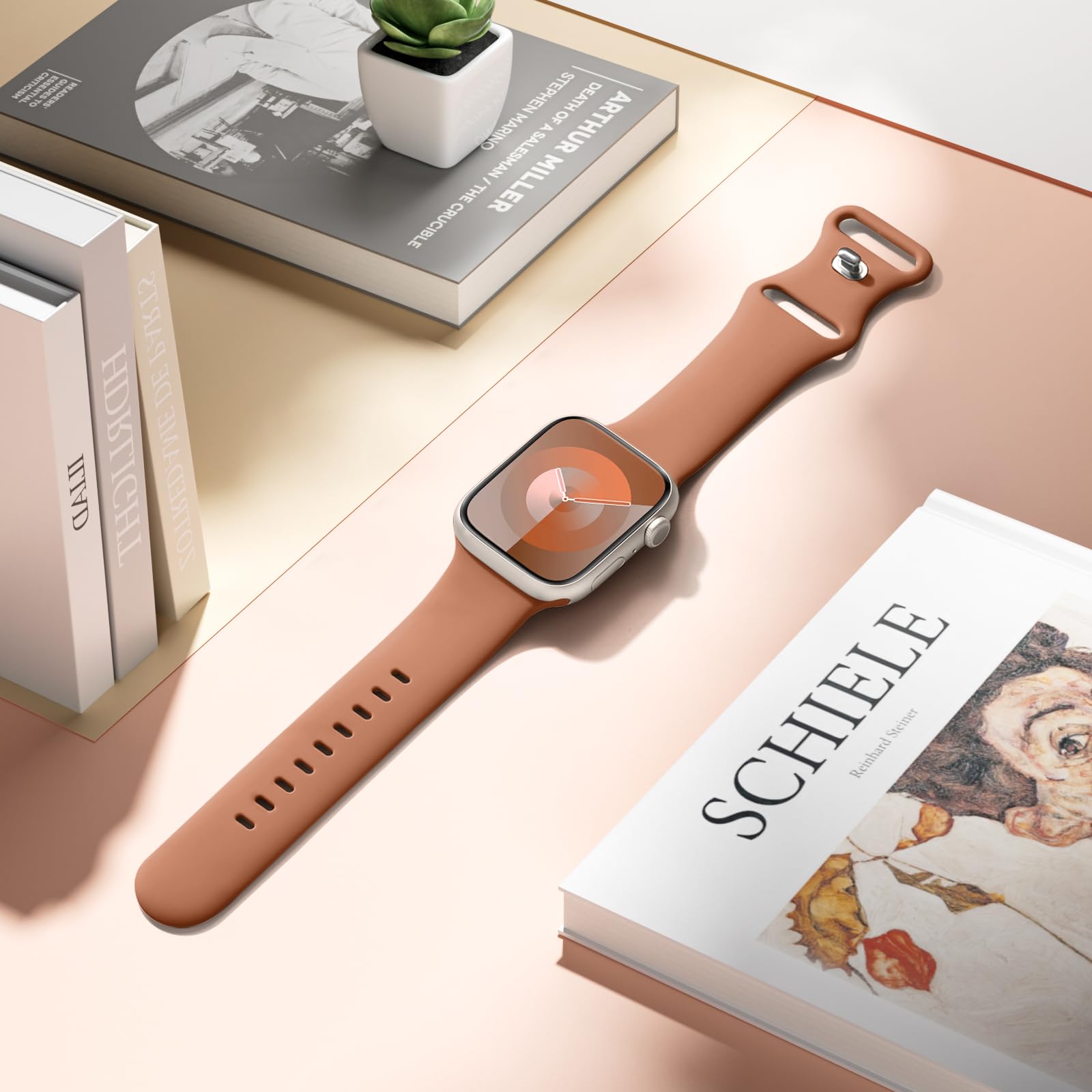 Daqin Compatible With Apple Watch Band 44Mm 45Mm 46Mm 49Mm 40Mm 38Mm 41Mm 42Mm Women Men, Soft Silicone Waterproof Strap For App