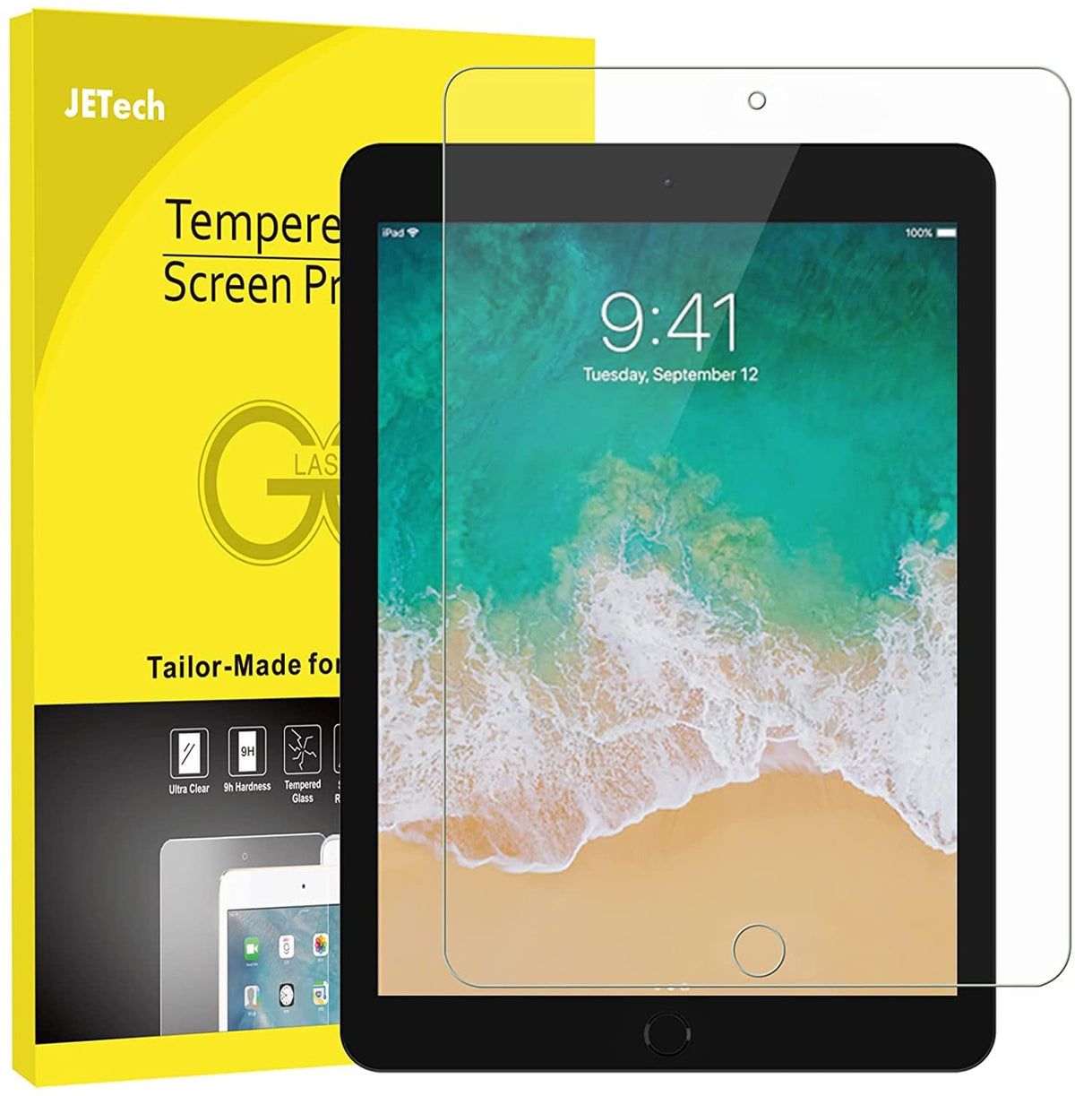 Jetech Screen Protector For Ipad Pro 12.9 Inch (2015/2017 Model, 1St/2Nd Generation), Tempered Glass Film