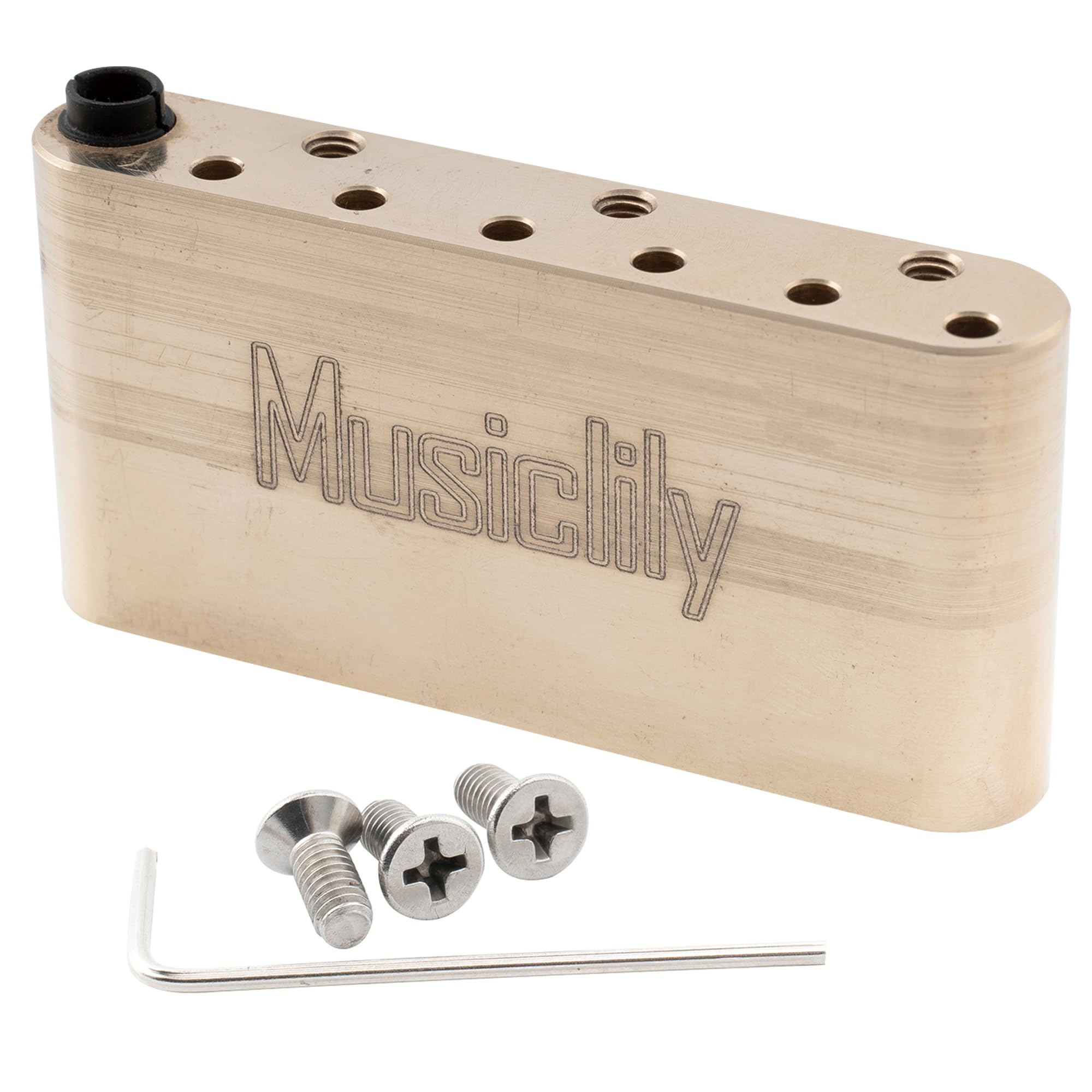 Musiclily Ultra Full Brass 36Mm Tremolo Block 54Mm String Spacing For Strat Style Electric Guitar Wilkinson M Series Bridge