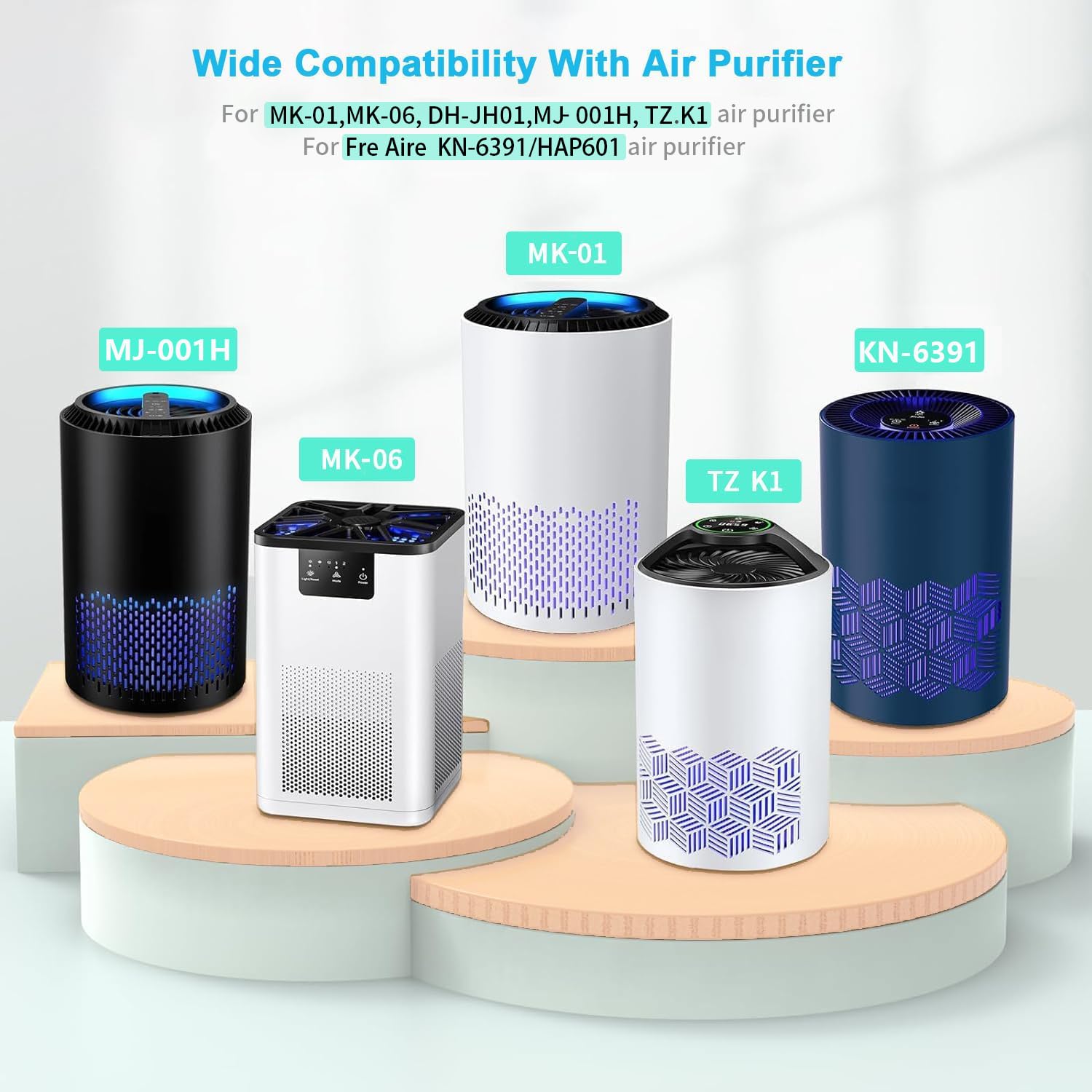 Mk01 Mk06 Tz K1 Air Filter Replacement Compatible With Aroeve Mk01 Mk06,Dh Jh01,Tolife Tz K1 Air Purifier,For Freaire Hap601/Kn6