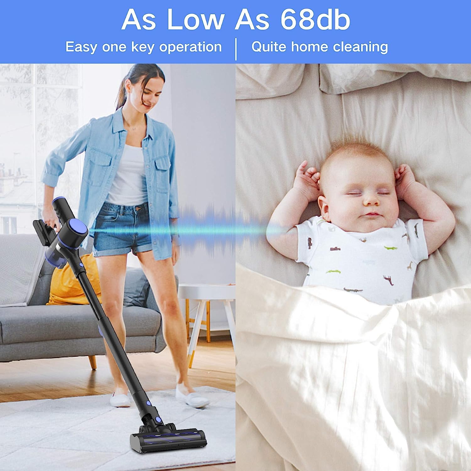Coolwill Cordless Vacuum Cleaner, 4 In 1 Vacuum Cleaners For Home, Handheld Vacuum Cleaner With 40 Mins Runtime, Stick Vacuum Fo