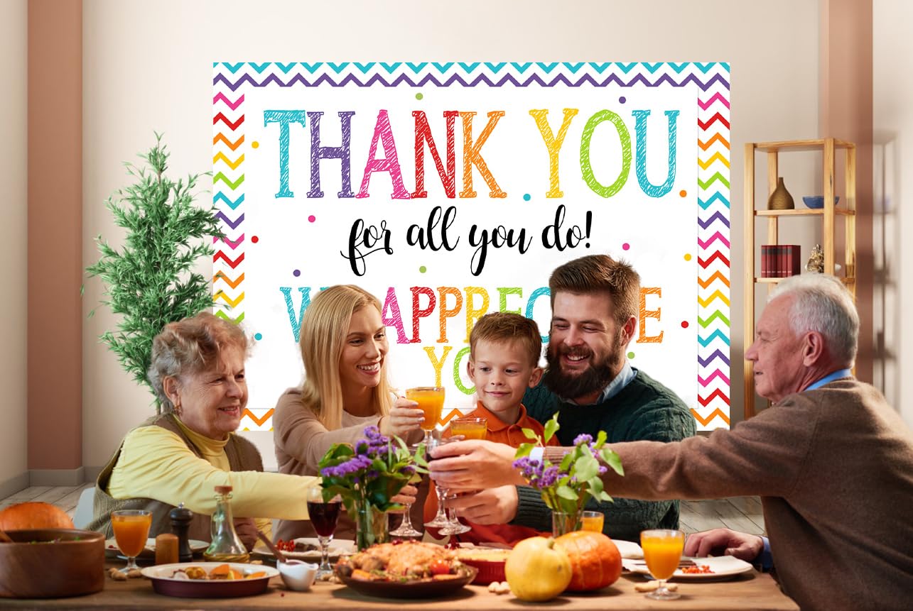 Alltten 7X5Ft Thank You For All You Do Backdrop Gratitude Backdrops For Photography Be Thankful To The Teacher Professors Doctor