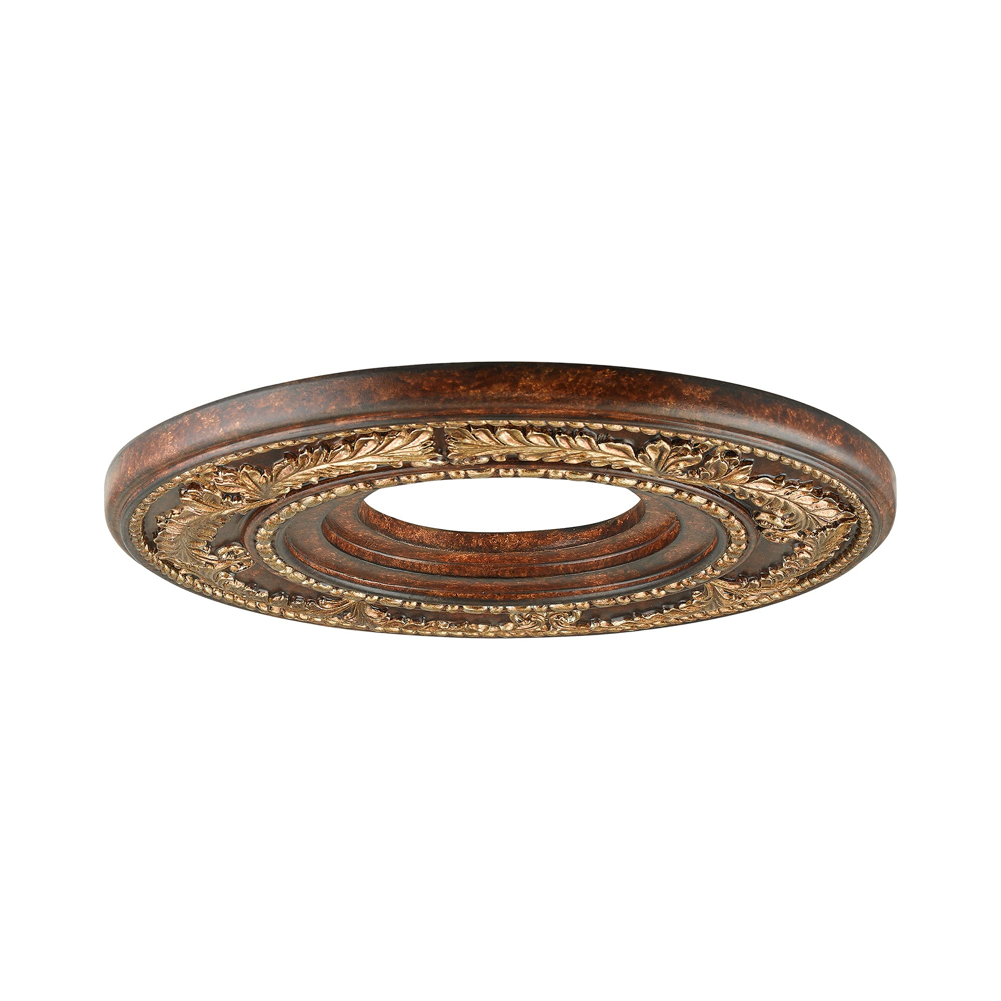 Livex Lighting 8204 63 Ceiling Medallion In Verona Bronze With Aged Gold Leaf Accents 12D X 1.25